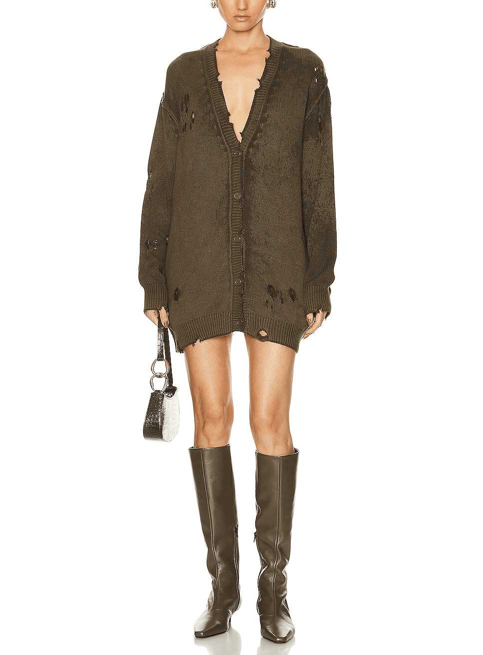 Ari Cardigan In Fort Green & Dye - Image 1