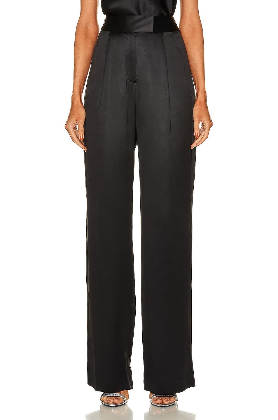 Wide Leg Trouser In Black - Image 1