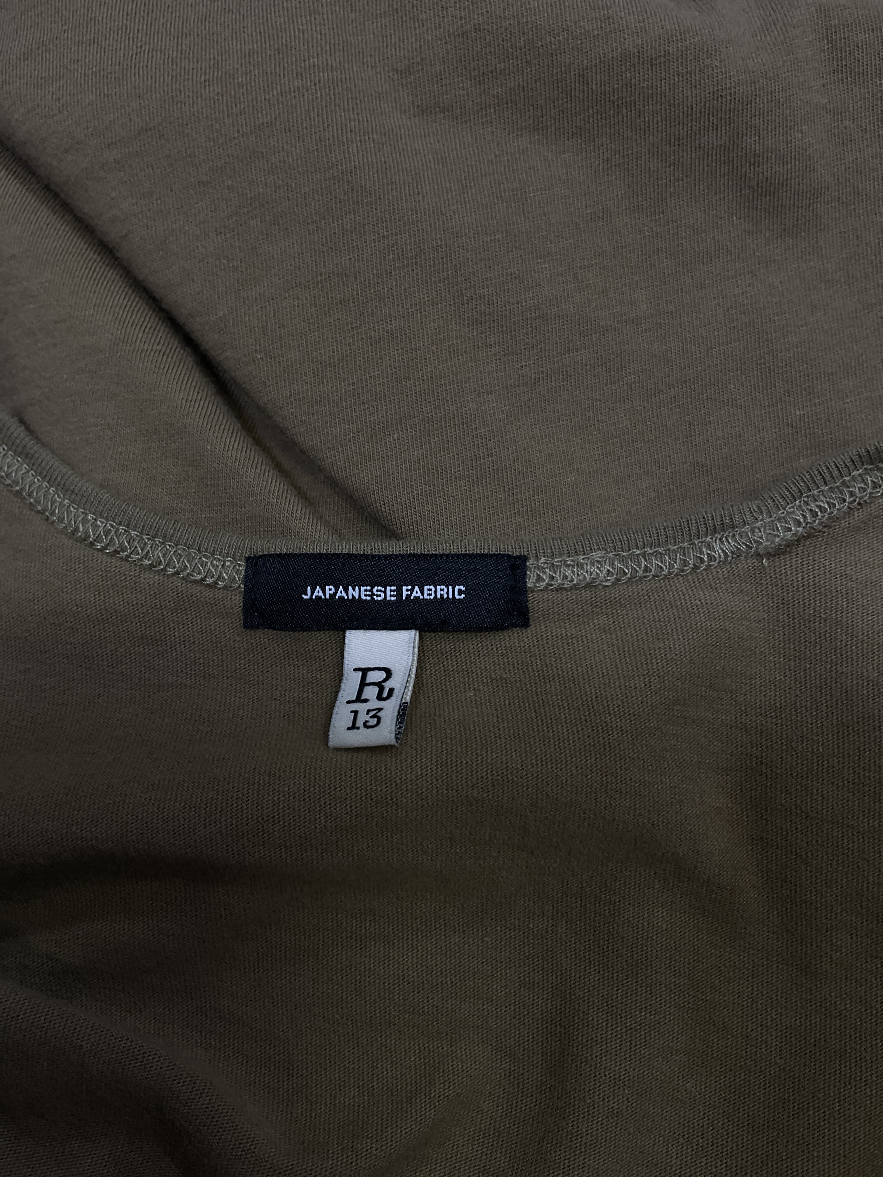 Scoop Neck Relaxed Tee In Light Olive - Image 2