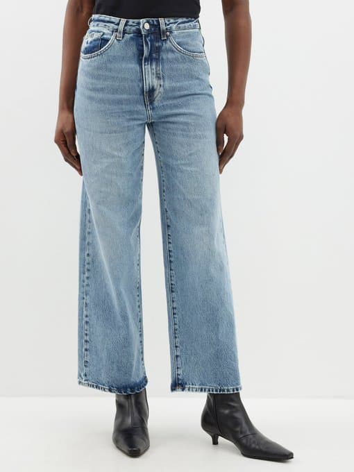 Cropped Straight-Leg Jeans - Image 1