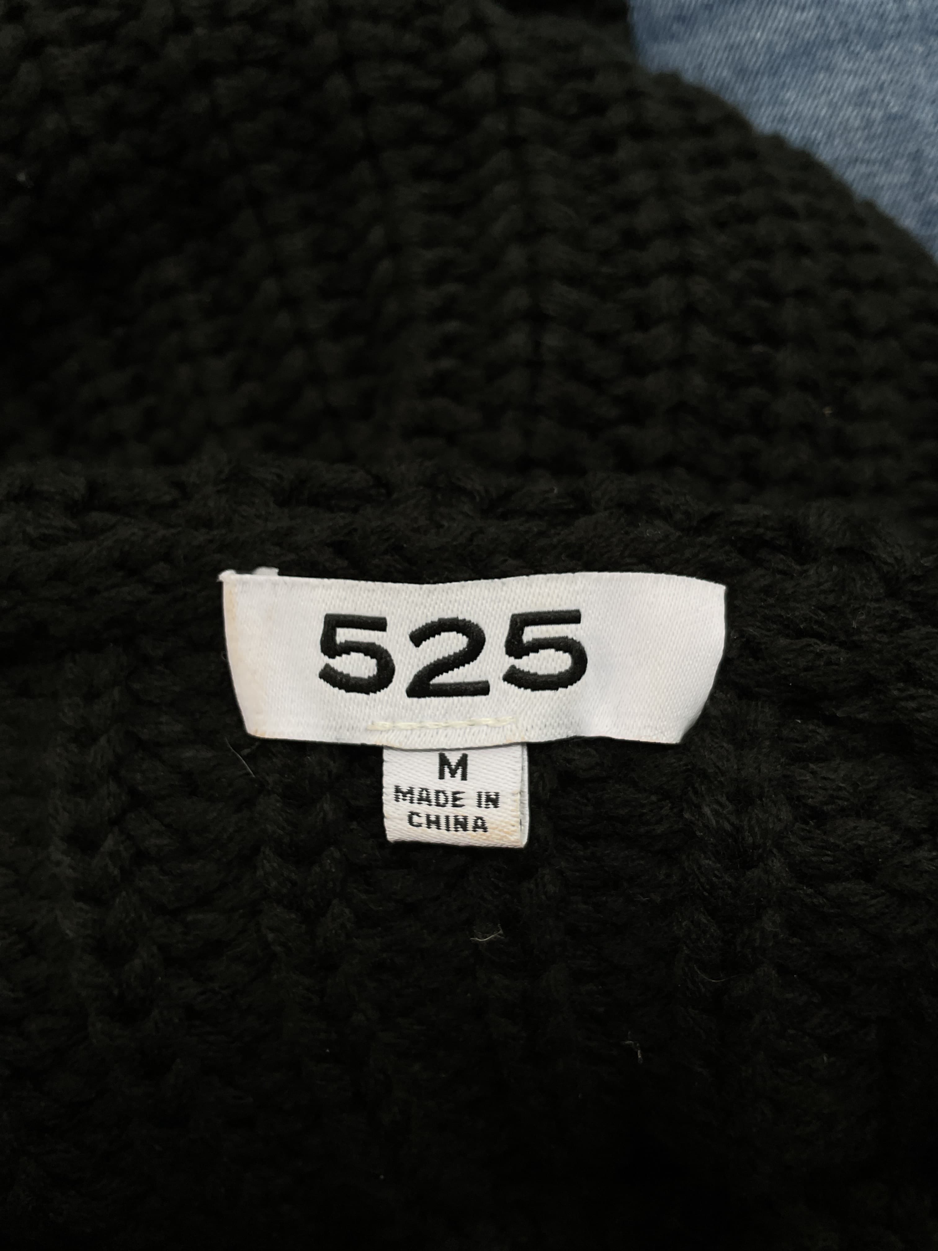 Chunky Turtleneck Shaker Pullover In Black - Image 2