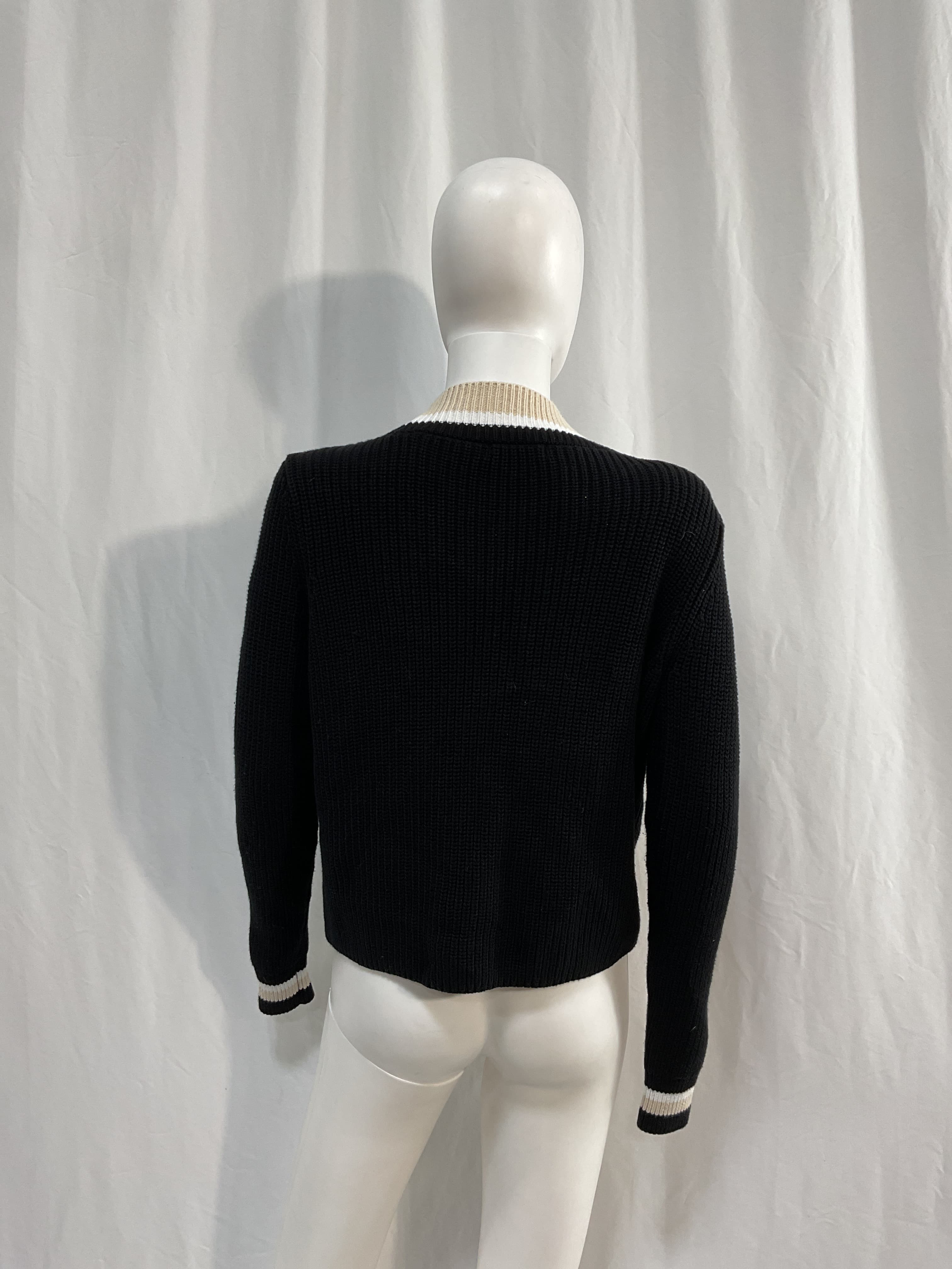 Varsity Cardigan In Black Multi - Image 3