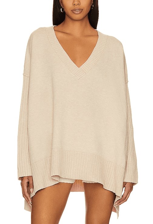 Orion Tunic Sweater In Almond - Image 1