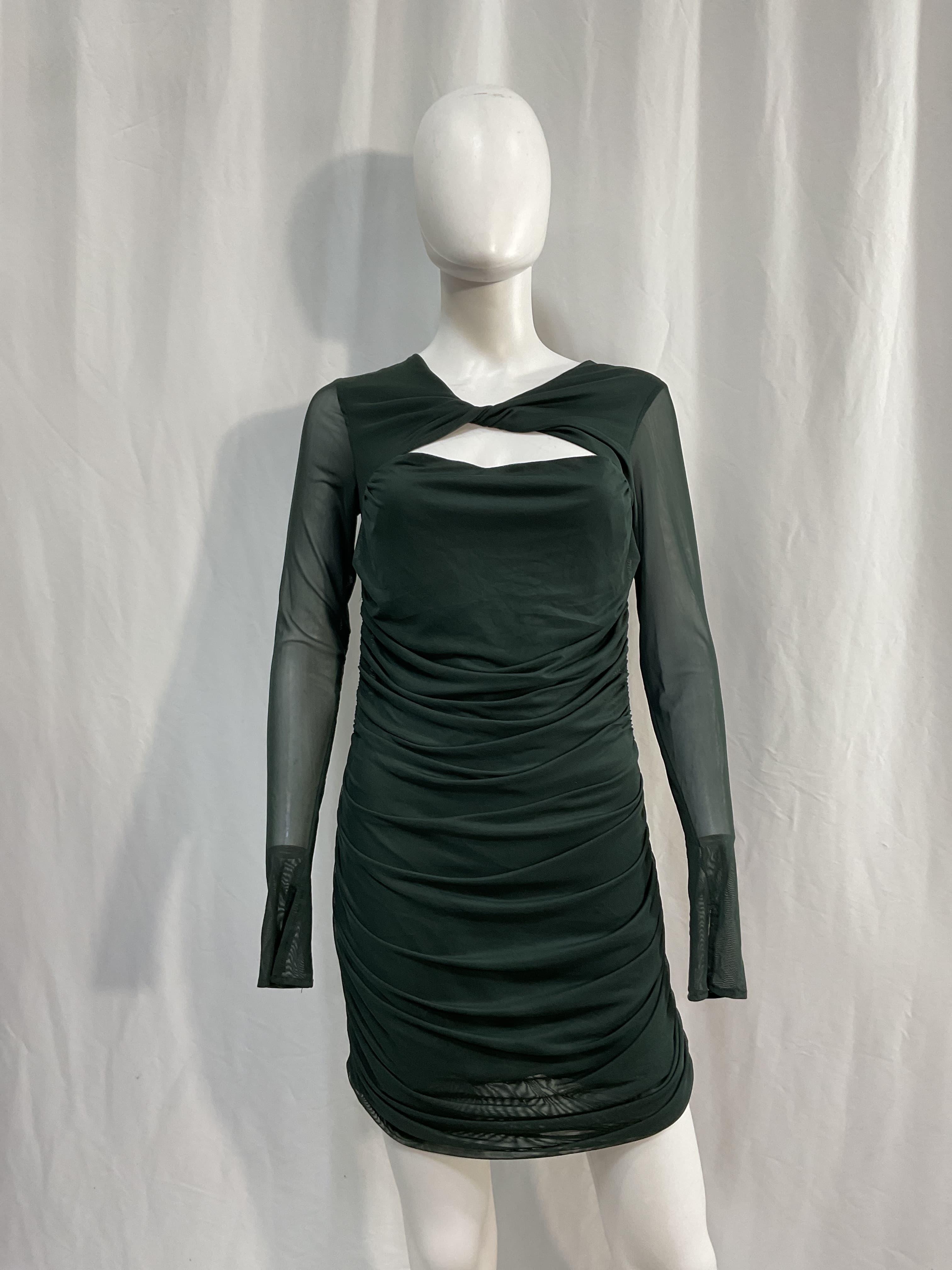 Shadia Mini Dress In Moss - Image 2