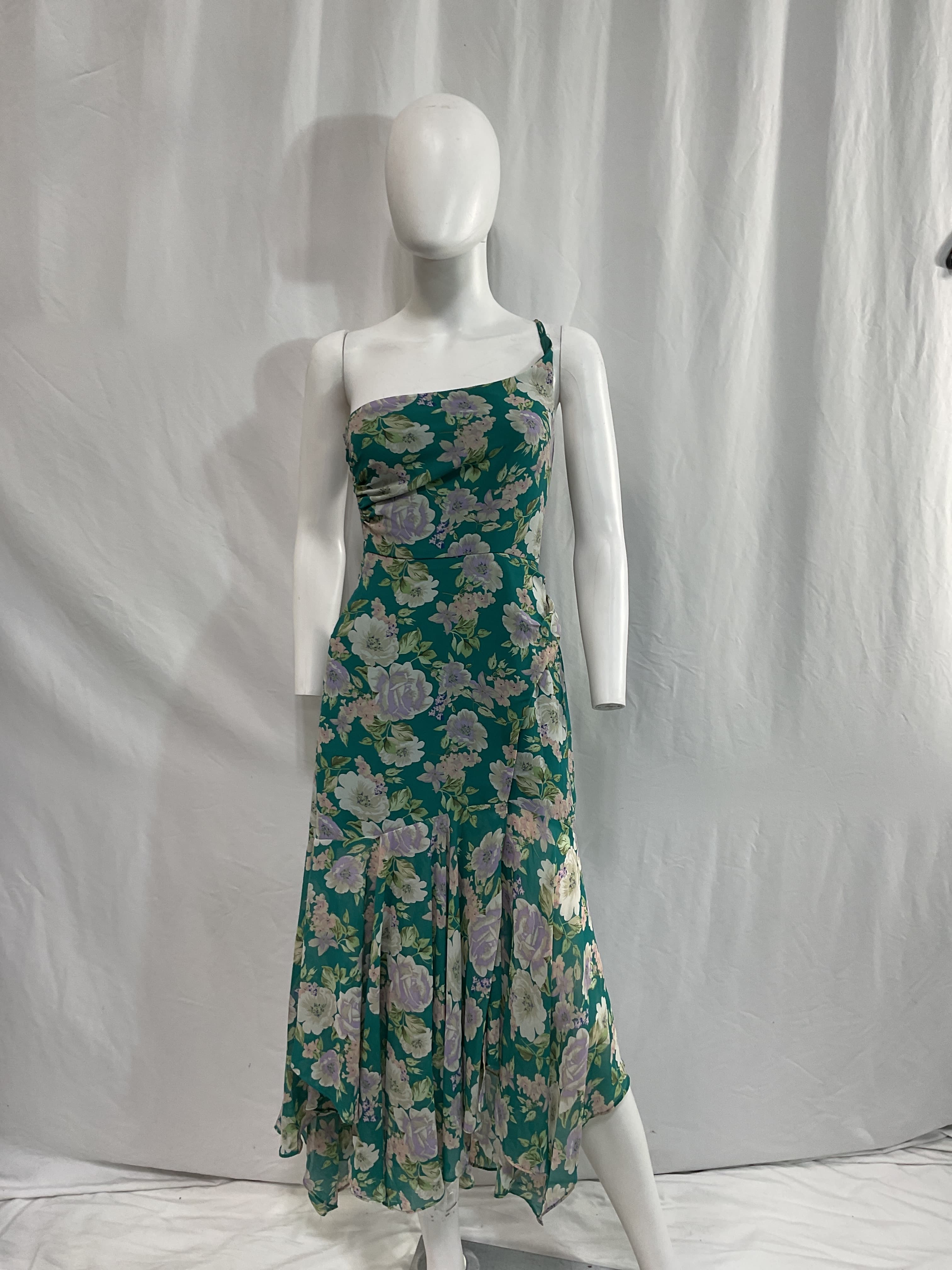 Emmylou Dress In Green & Purple Floral - Image 2