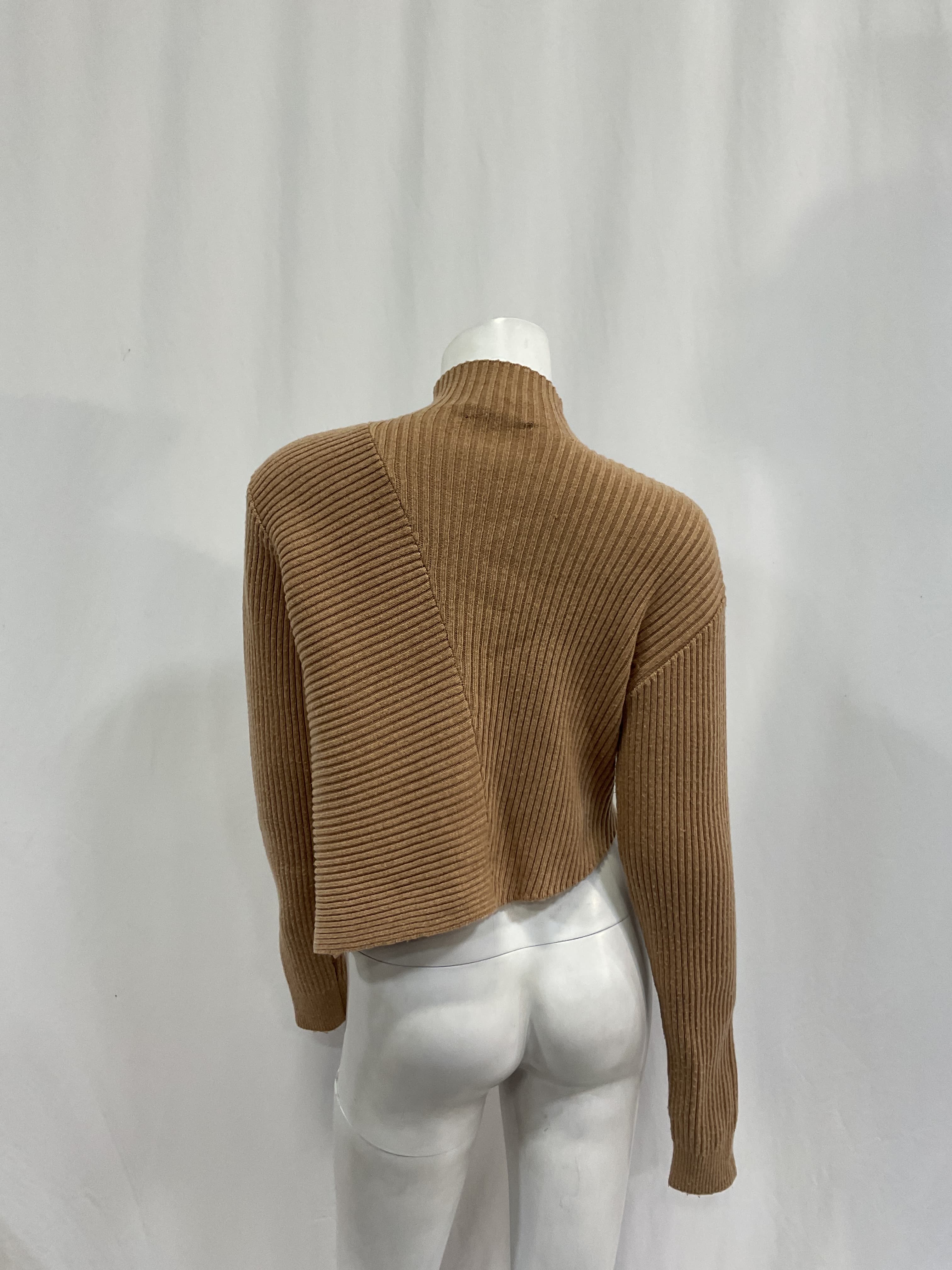 Leola Mock Neck Sweater In Camel - Image 3