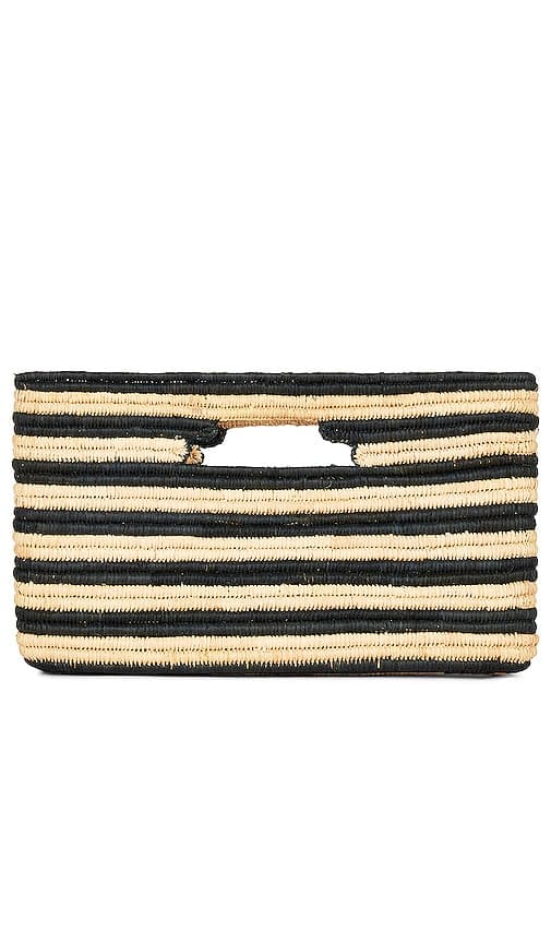 Selah Clutch In Natural & Black - Image 1