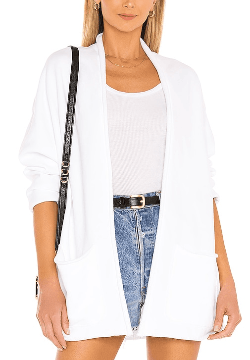 Beach Cardigan In White - Image 1