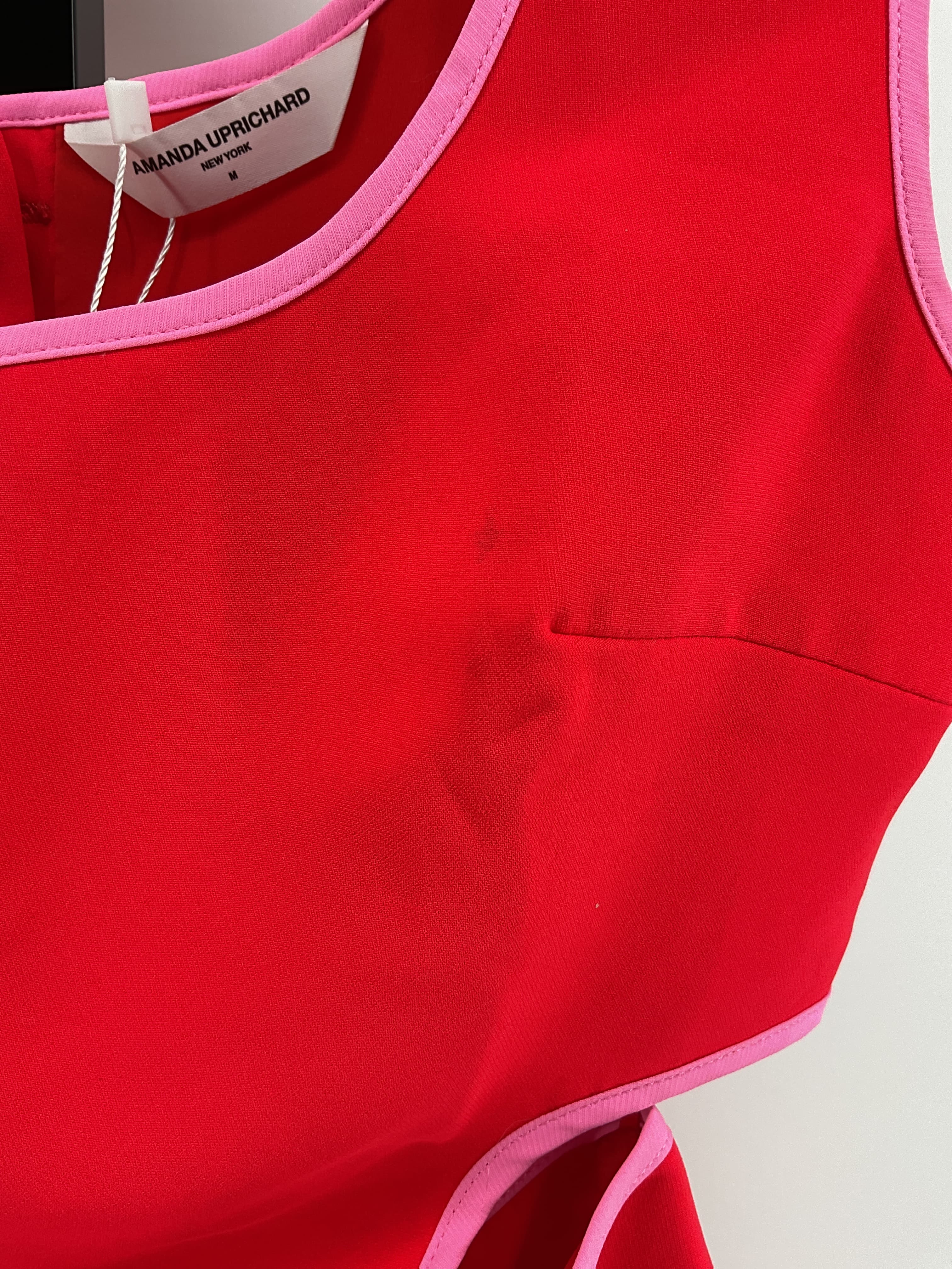 Amanda Uprichard X Revolve Beeba Dress In Crimson & Shocking Pink - Image 4
