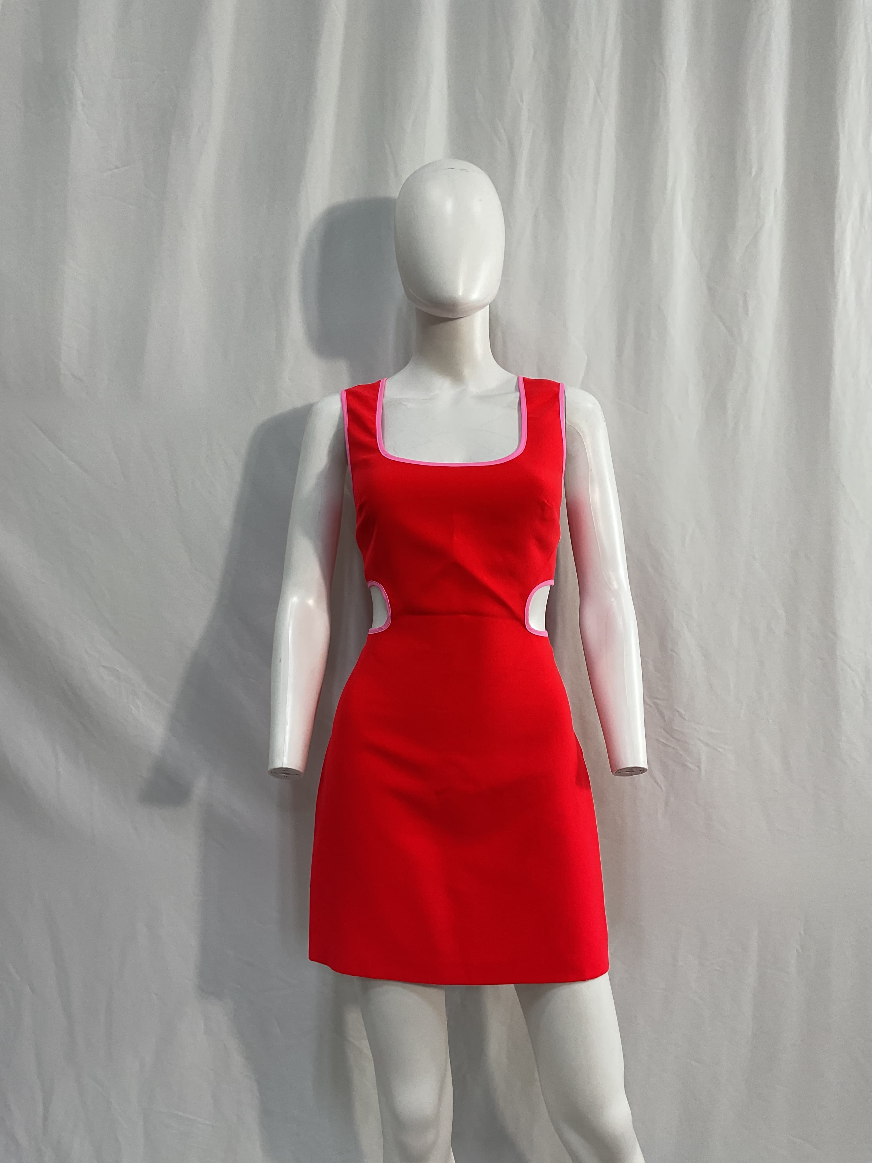 Amanda Uprichard X Revolve Beeba Dress In Crimson & Shocking Pink - Image 2