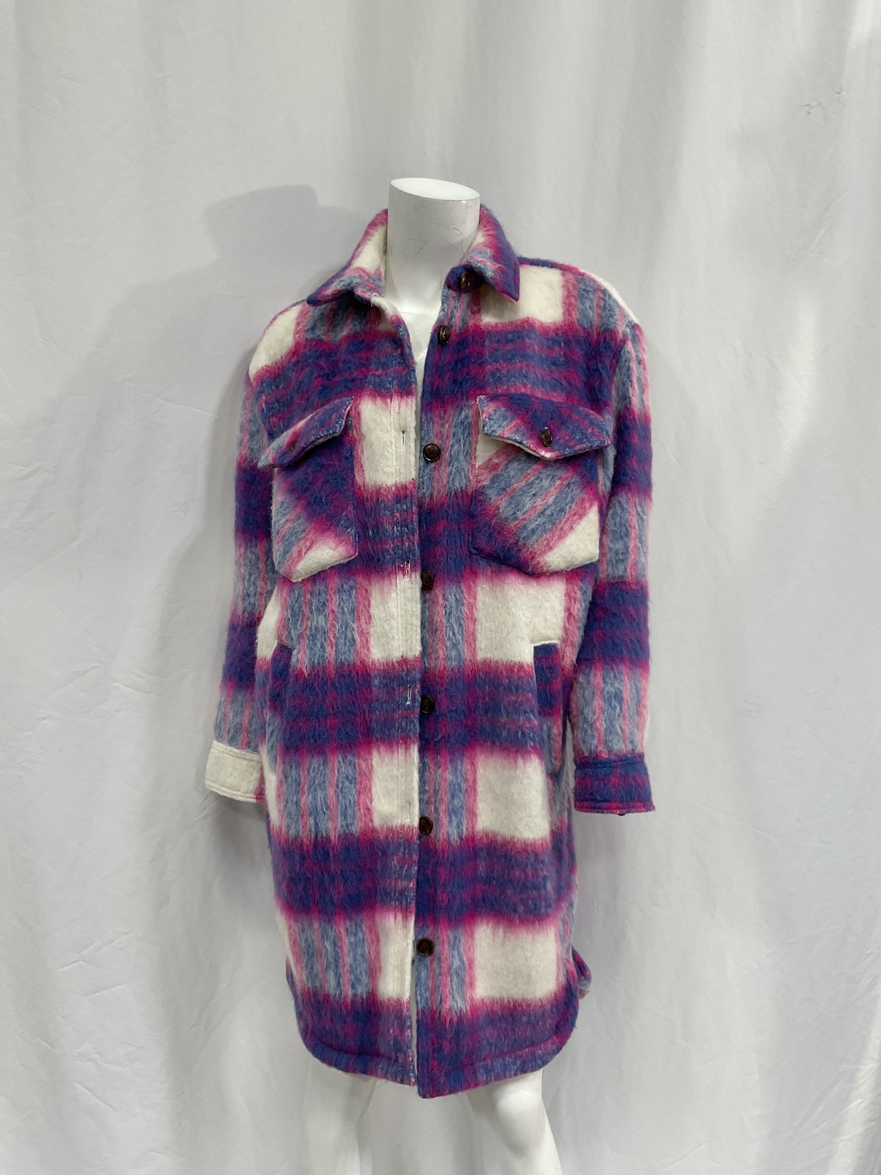 Long Plaid Shacket - Image 2
