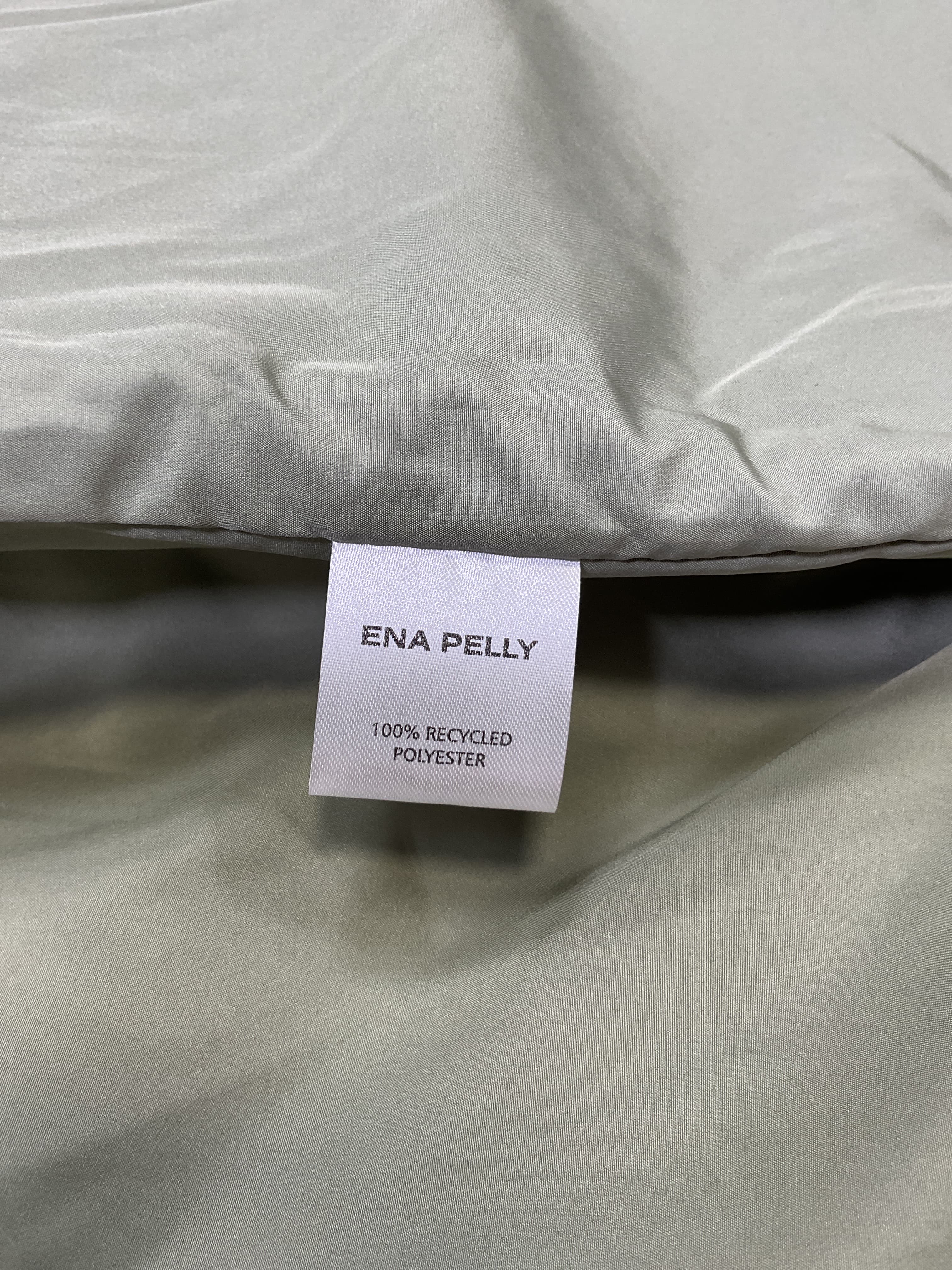 Lauren Quilted Coat In Smoke Green - Image 3