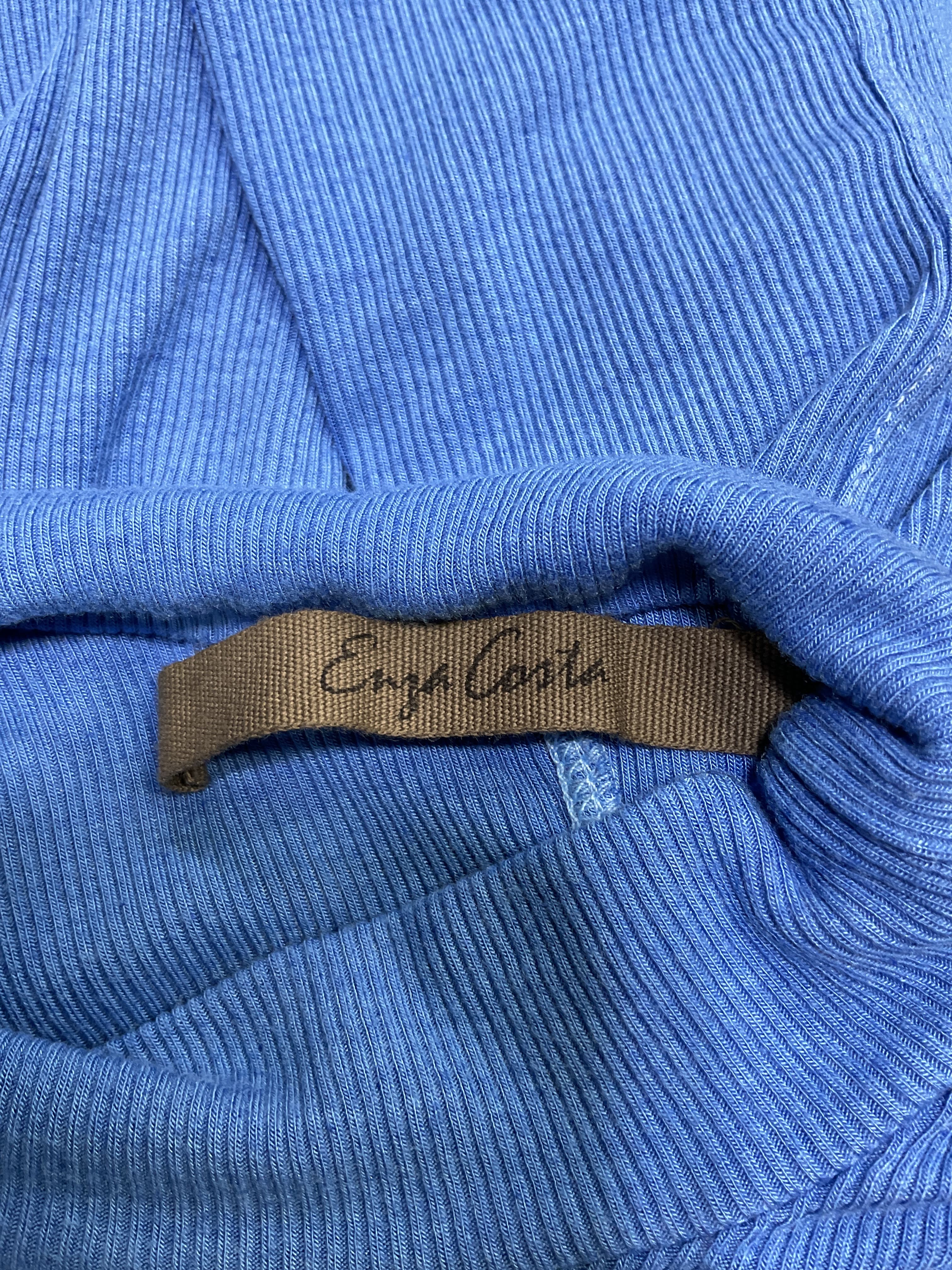 Knit Long Sleeve Paneled Mockneck In Tranquil Blue - Image 3