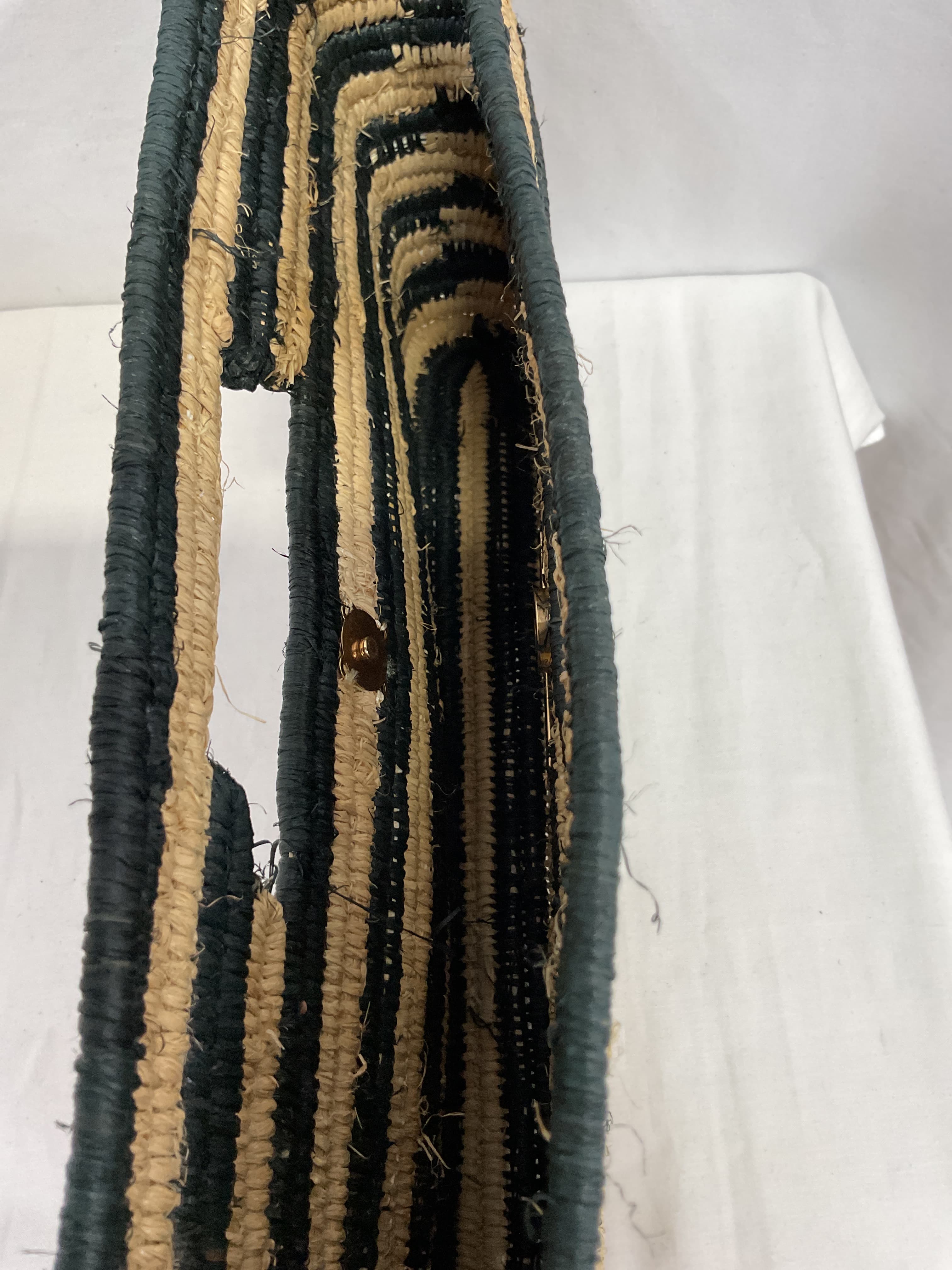 Selah Clutch In Natural & Black - Image 3