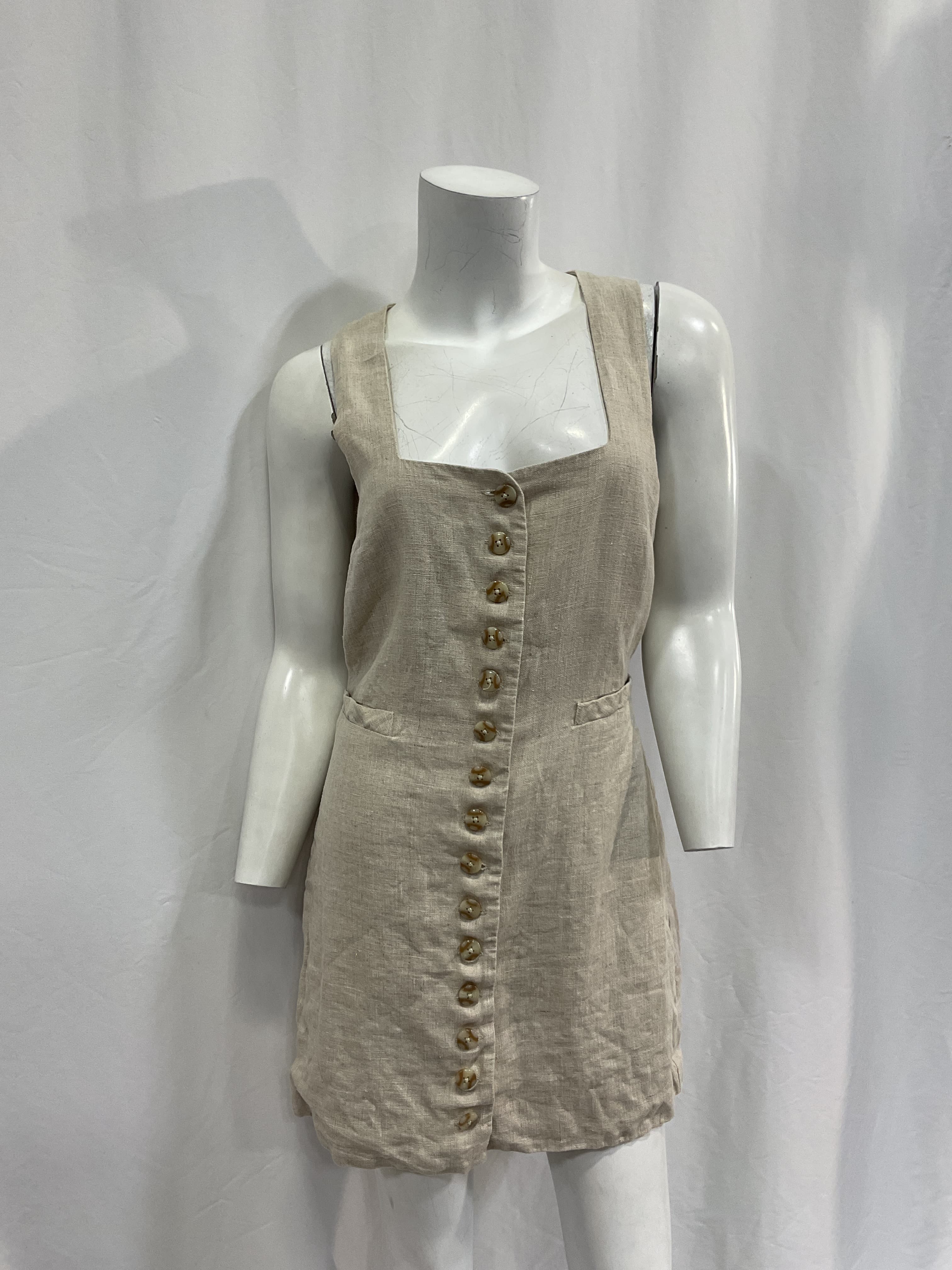 Marinia Mini Dress In Natural - Image 4