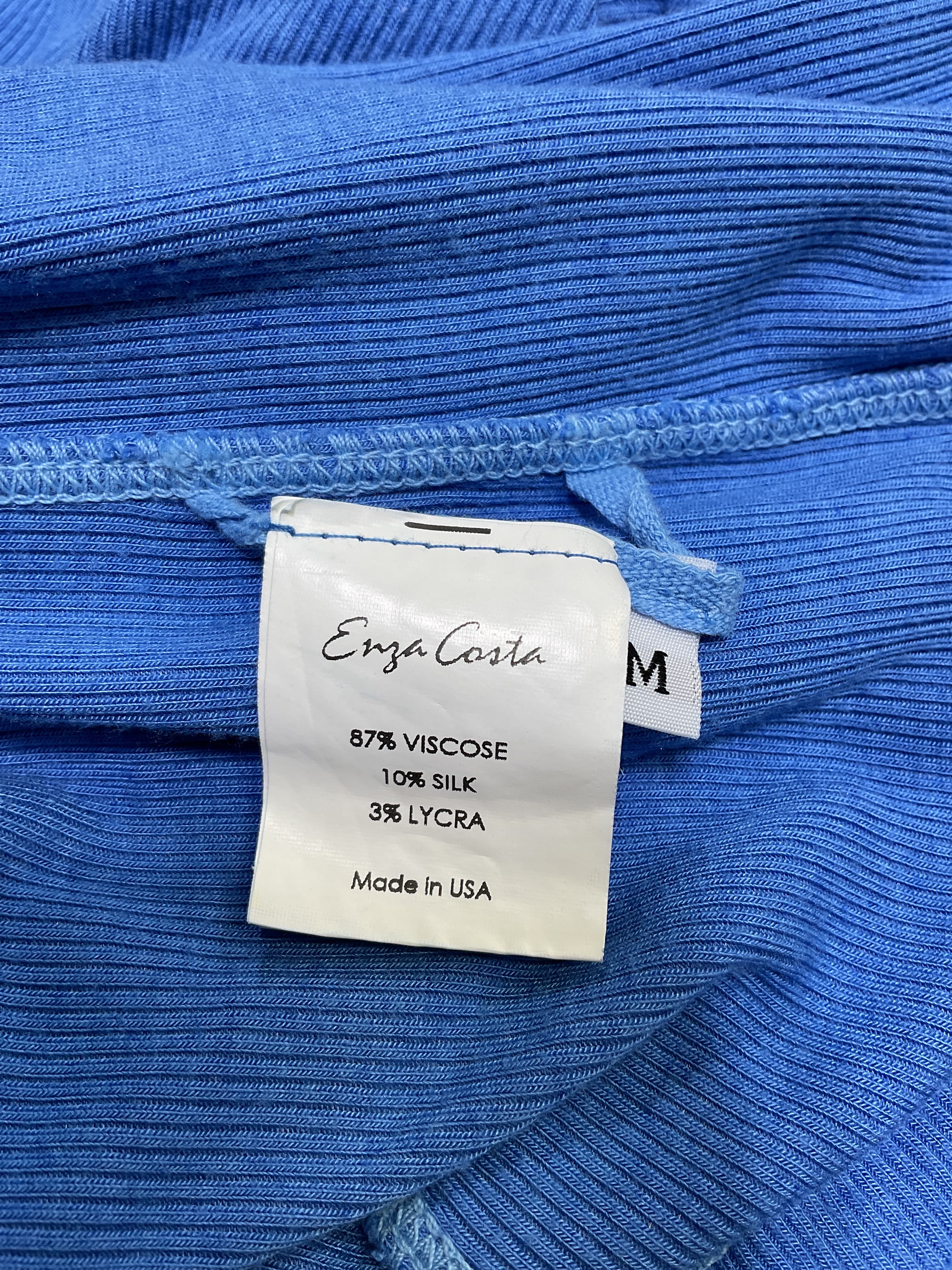 Knit Long Sleeve Paneled Mockneck In Tranquil Blue - Image 4