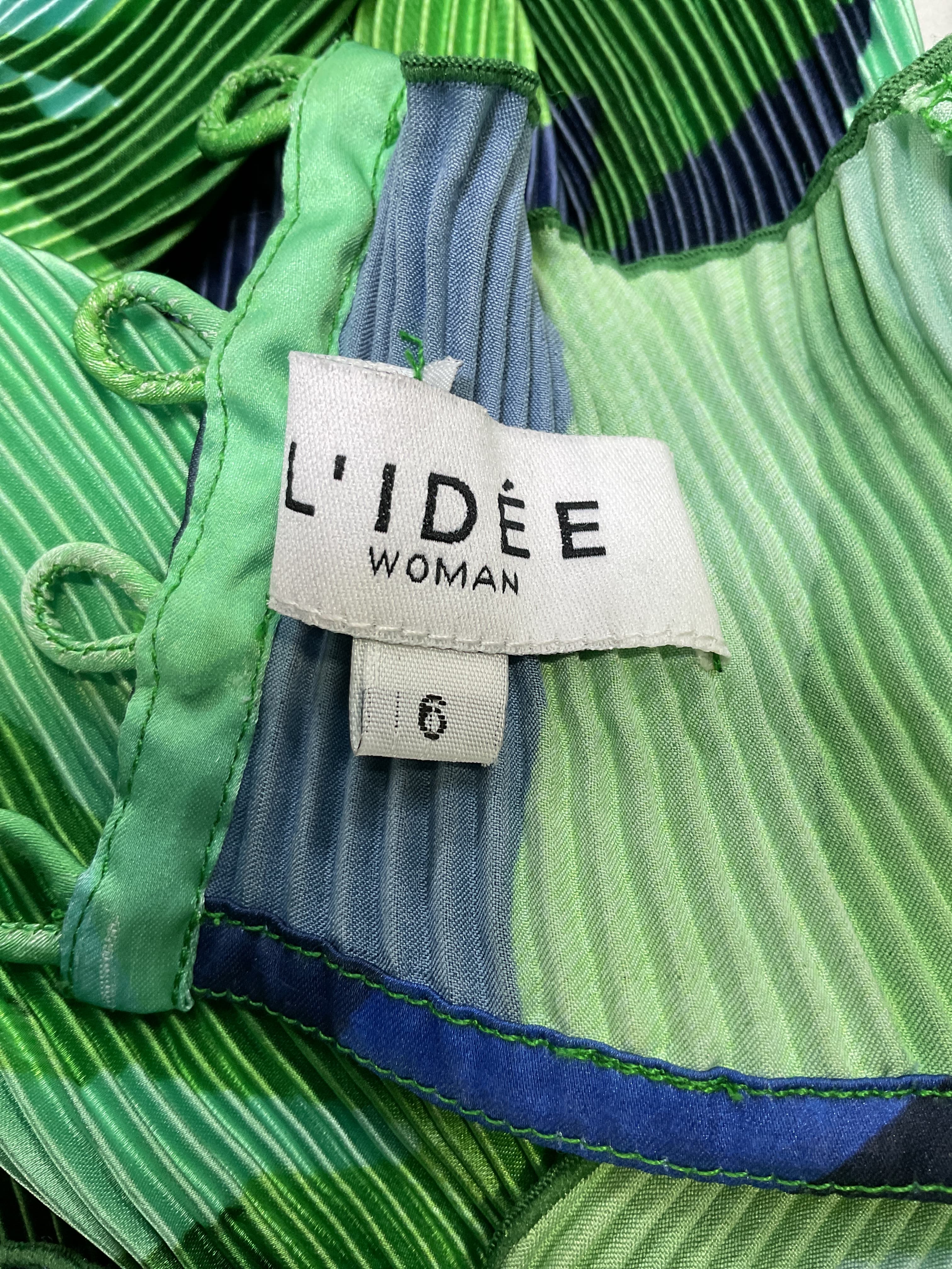Gisele Mini Dress In Capri Print Green - Image 4