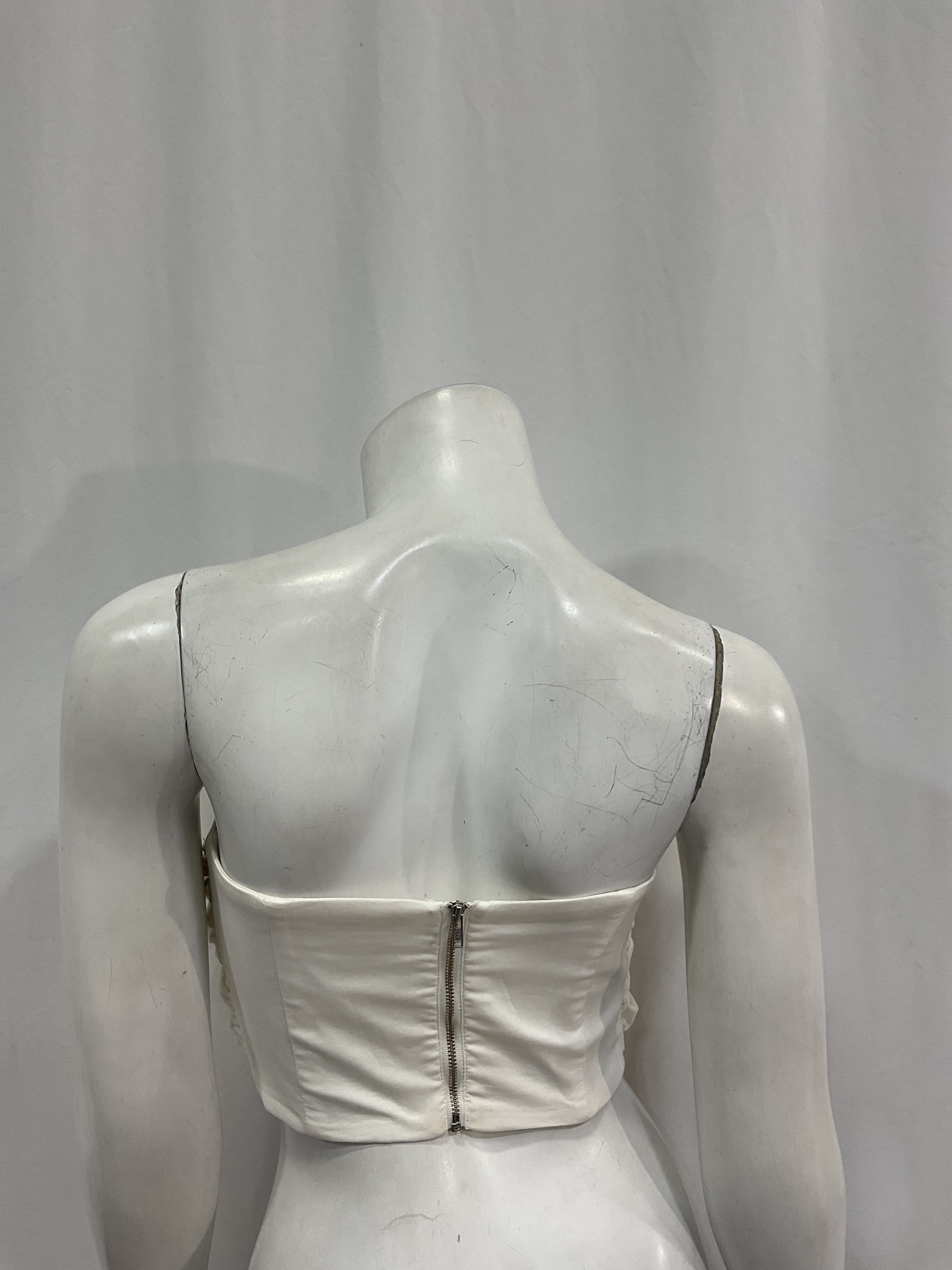 Rosalind Crop Top In White - Image 2