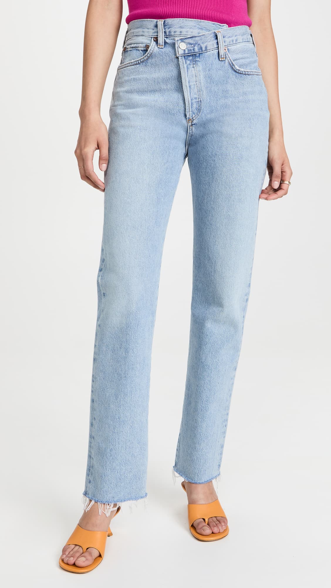 Crisscross Straight Legged Jeans - Image 1