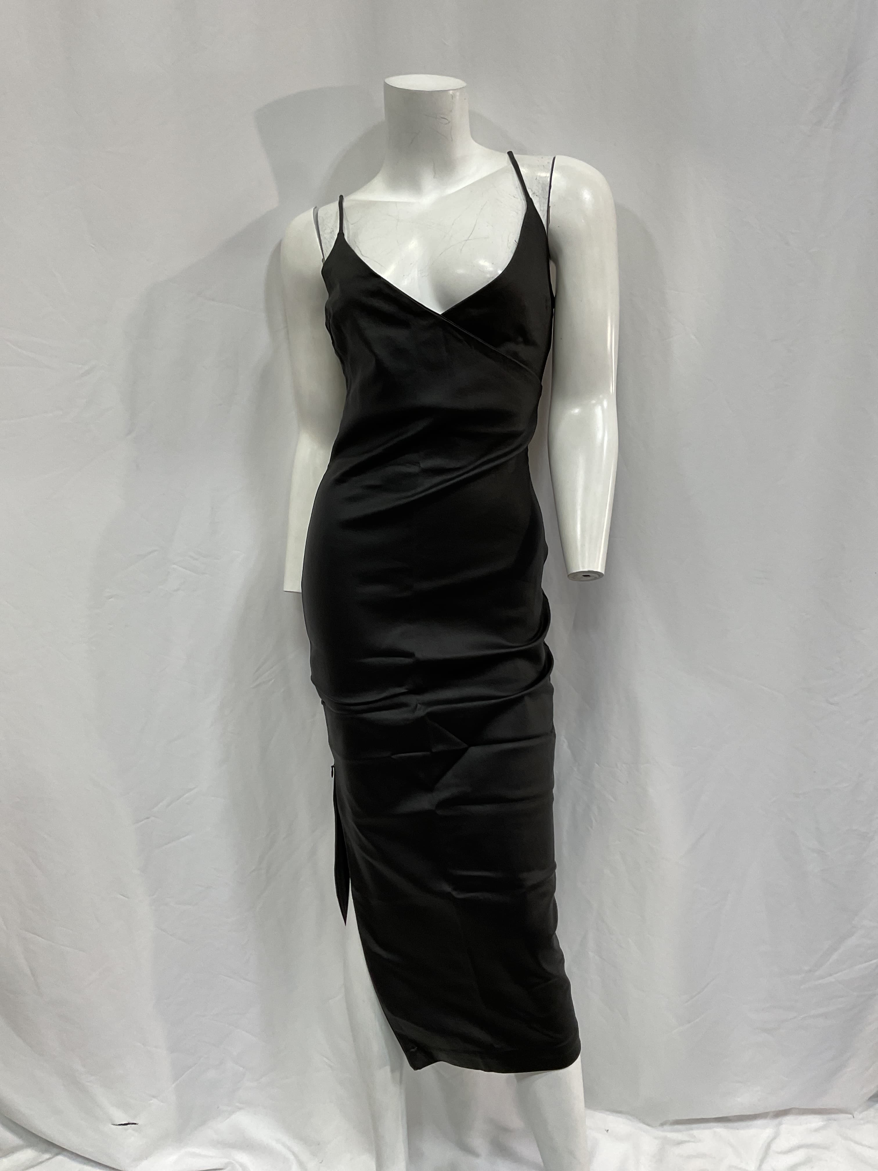 Norrie Dress In Coated Black - Image 2