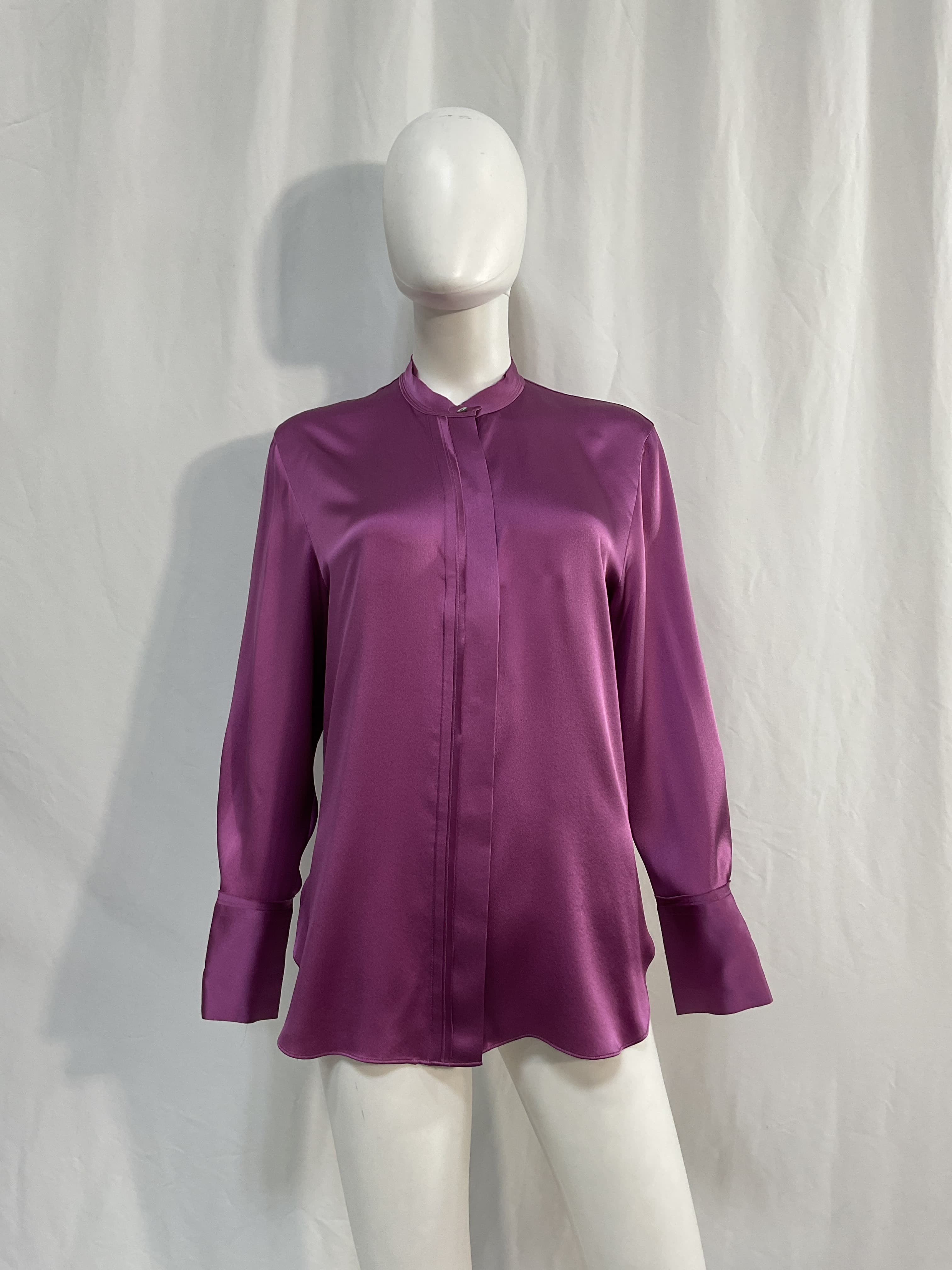 Satin Button Up Blouse - Image 2