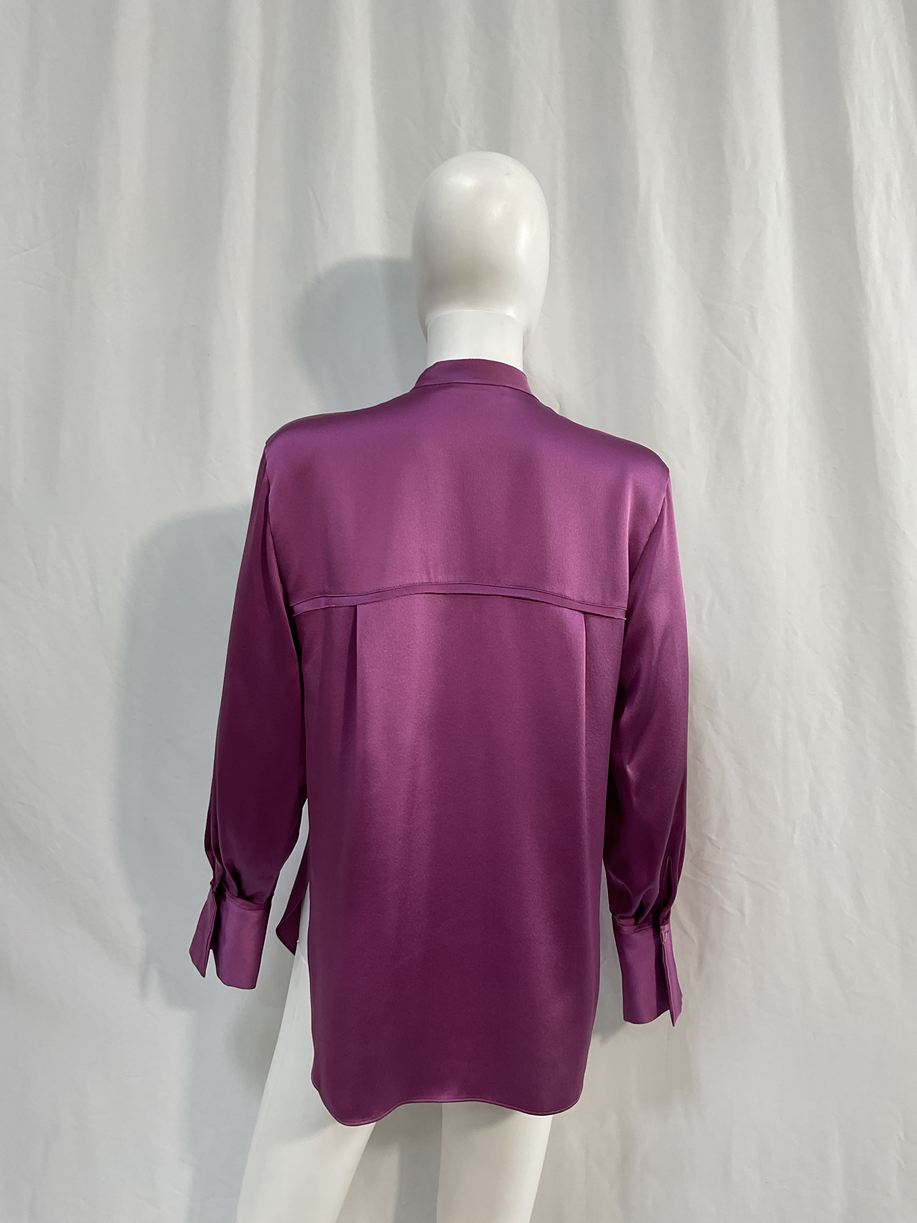 Satin Button Up Blouse - Image 3