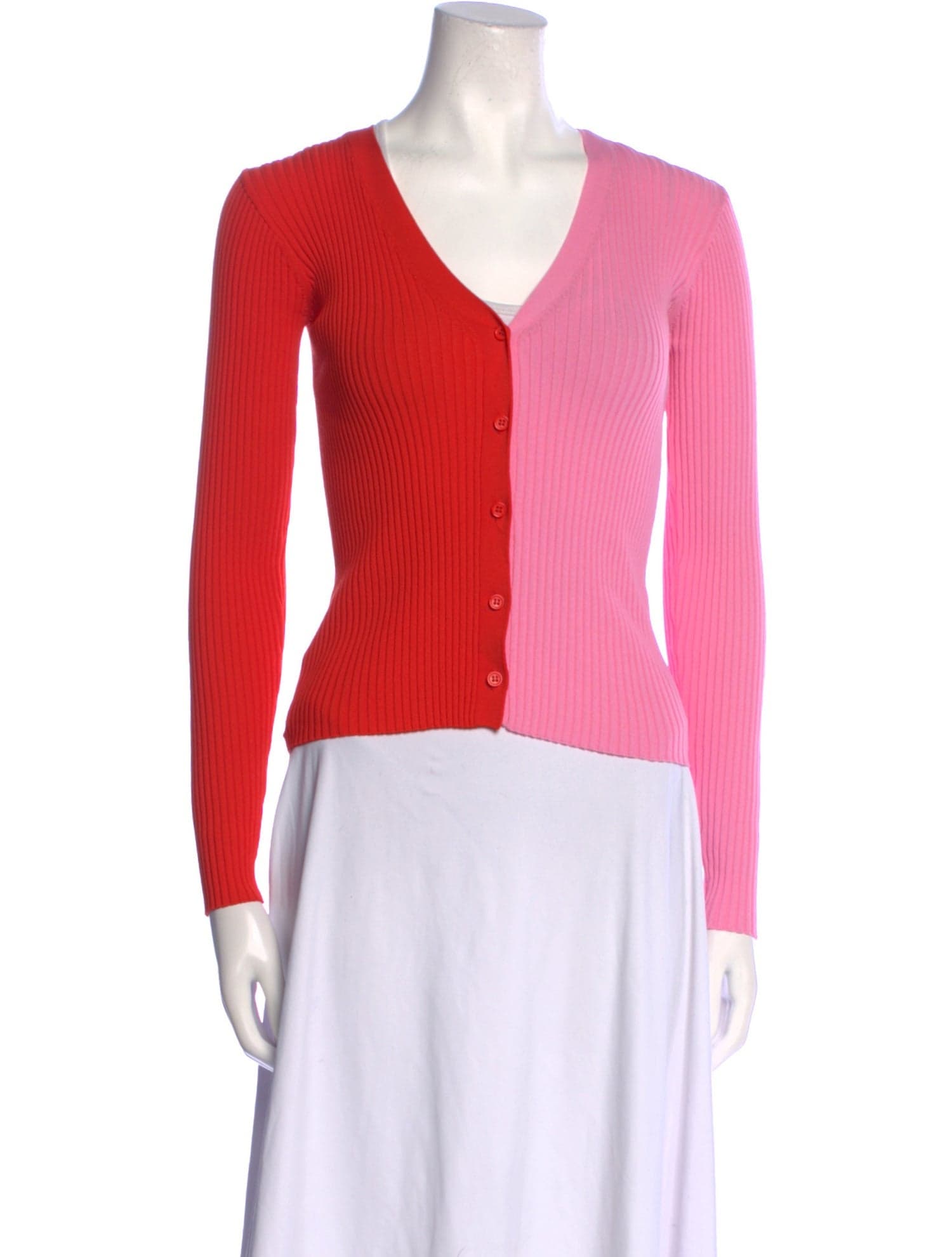 V-Neck Long Sleeve Crop Top - Image 1