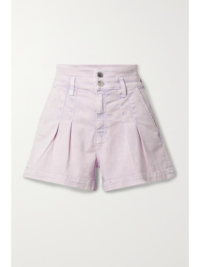 Jaylen Pleated Denim Shorts - Image 1