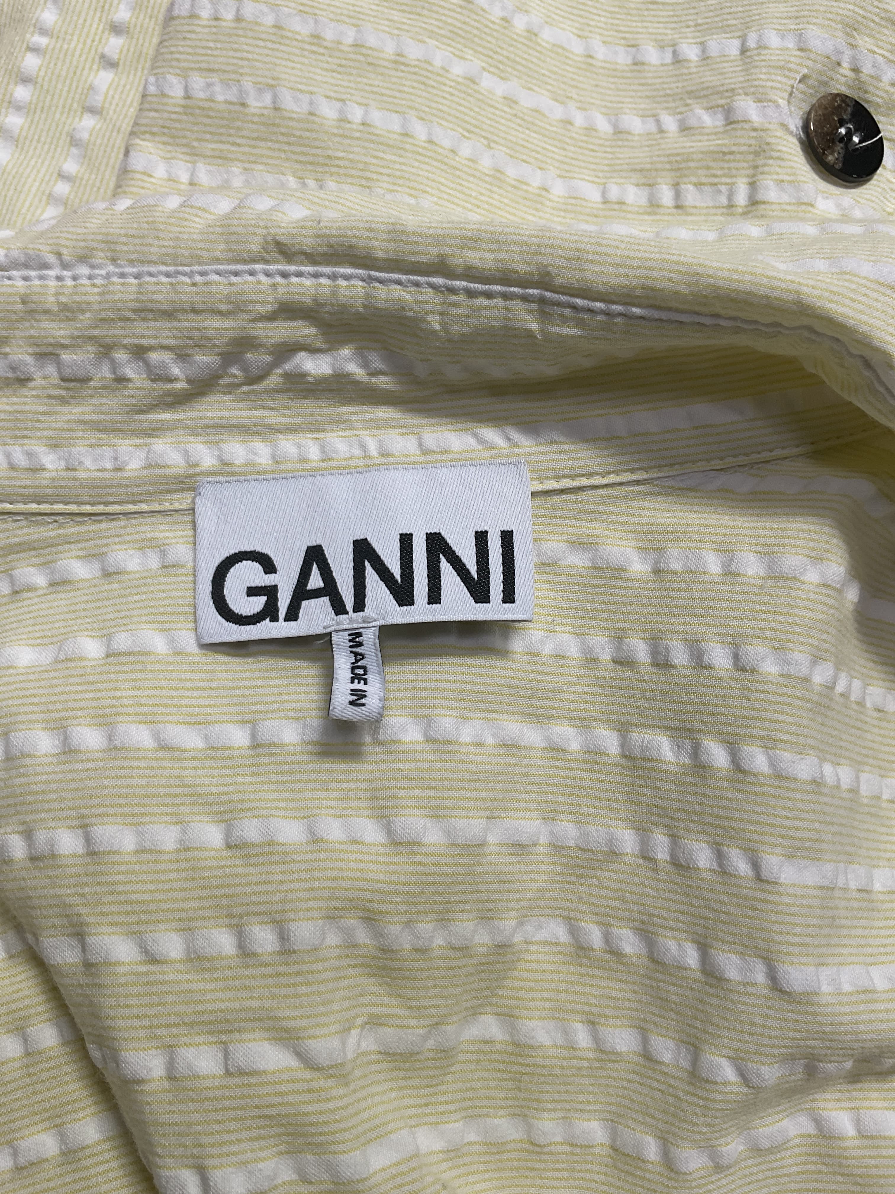 Striped Organic Cotton-Seersucker Midi Shirt Dress - Image 3