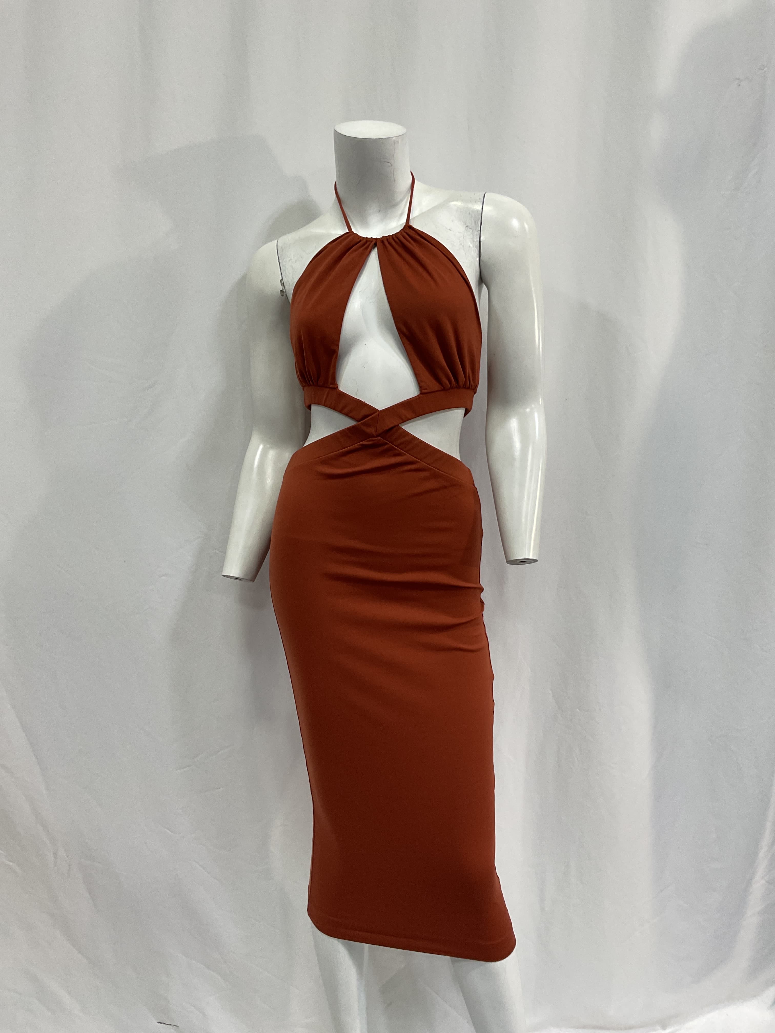 Rida Midi Dress In Redwood - Image 3