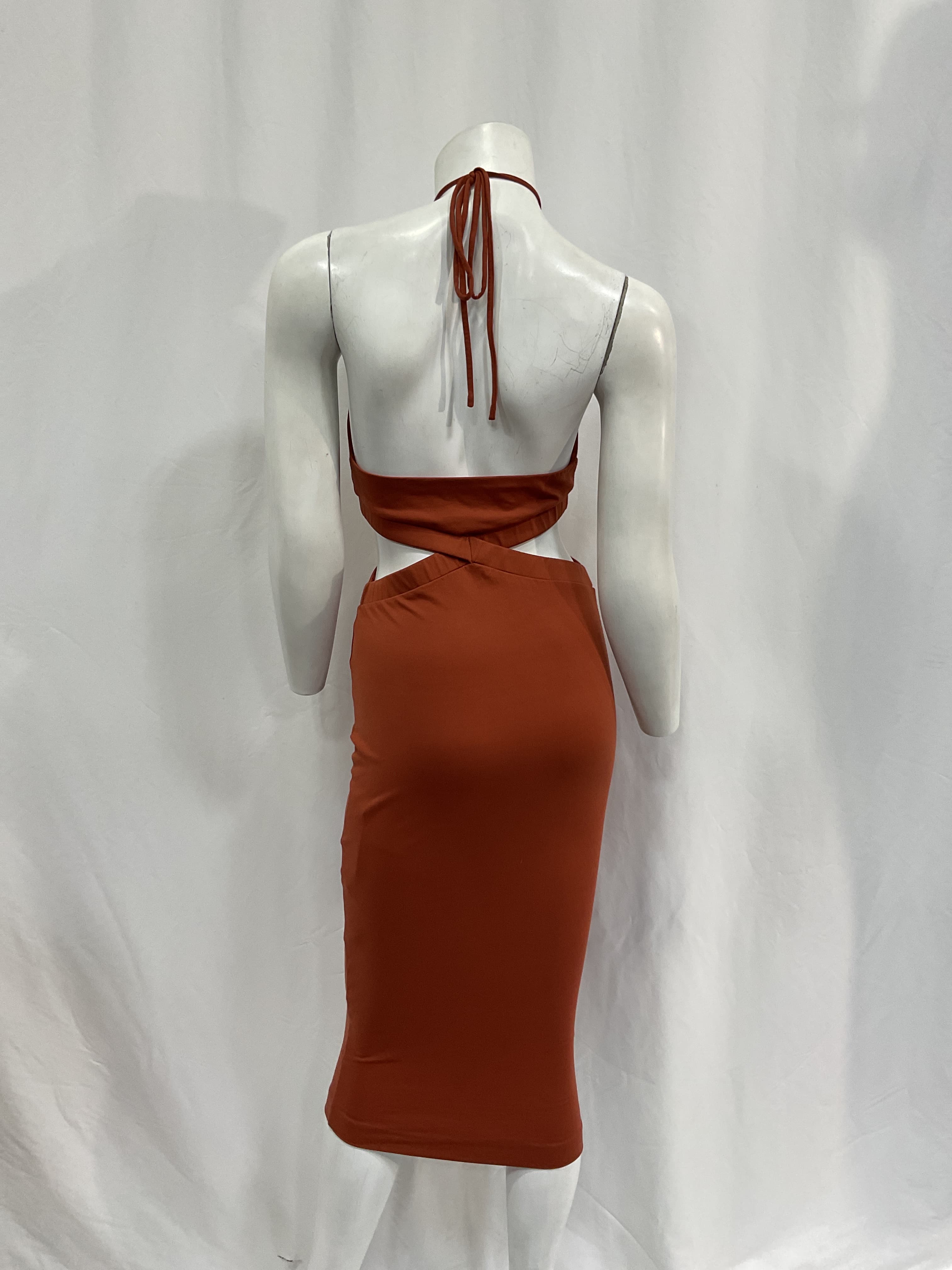 Rida Midi Dress In Redwood - Image 2