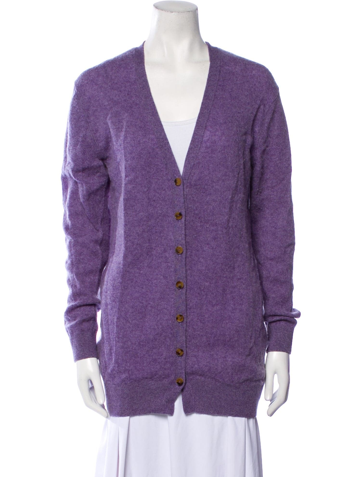 Cashmere Plunge Neckline Sweater - Image 1