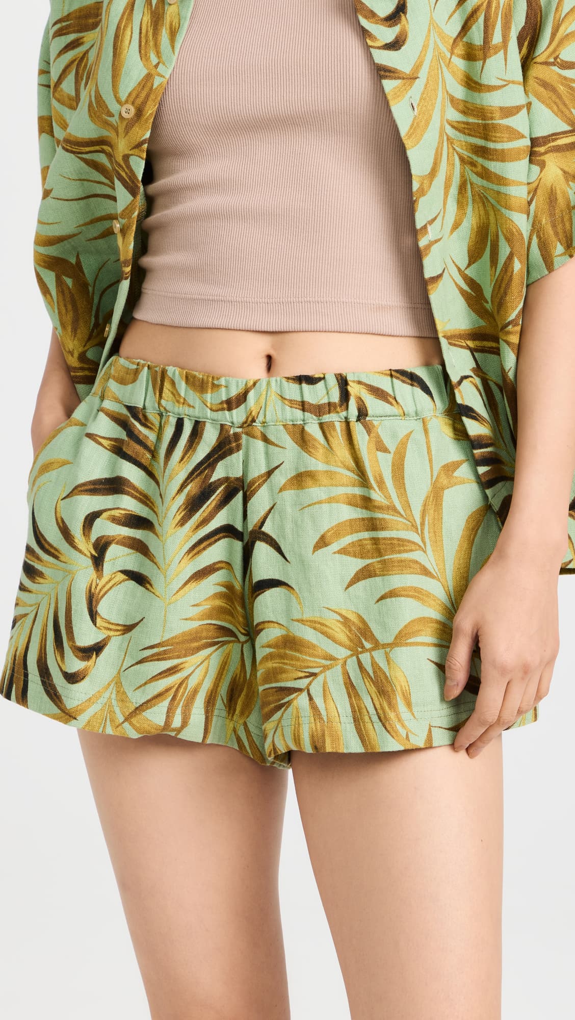 Reus Linen Short With Elastic Waist - Image 1
