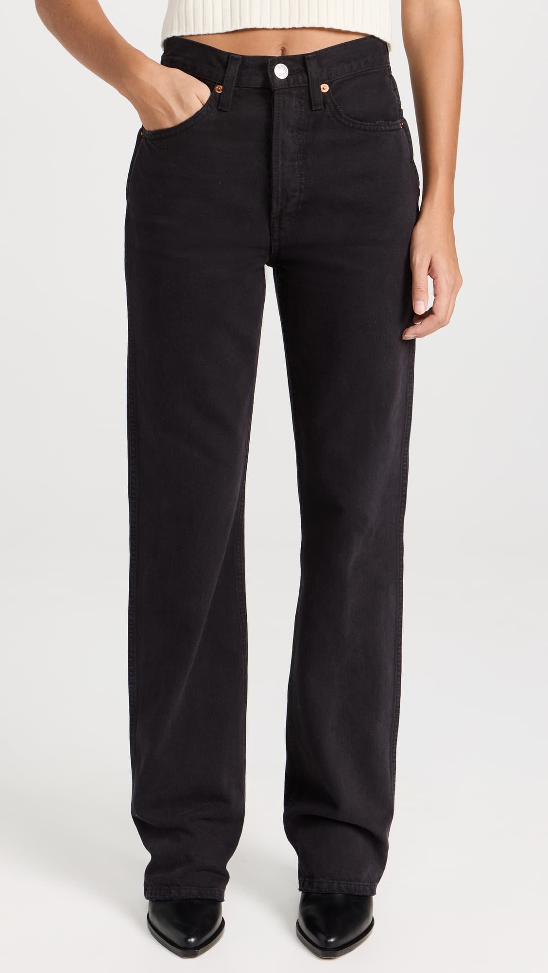 90s High Rise Loose Jeans - Image 1