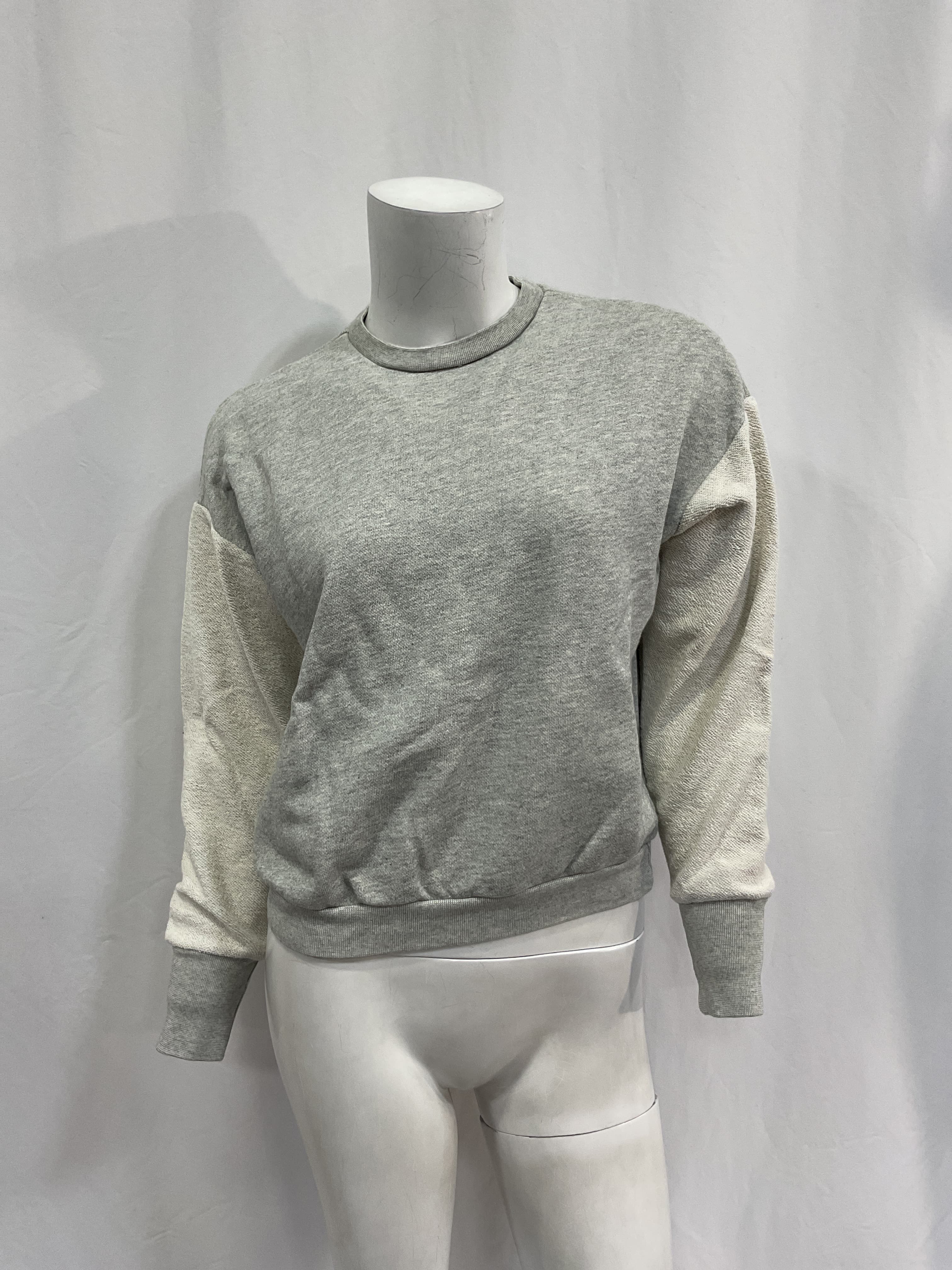 Cj Reverse Sleeve Crewneck Sweatshirt In Heather Grey - Image 2