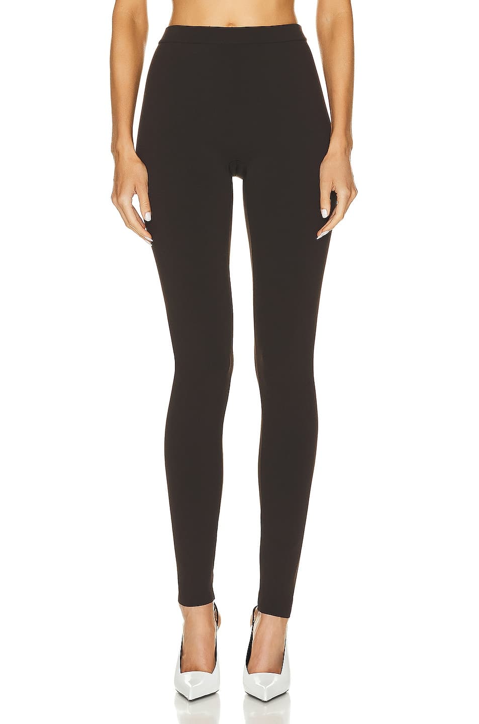 Stretch Legging In Cocoa Brown - Image 1