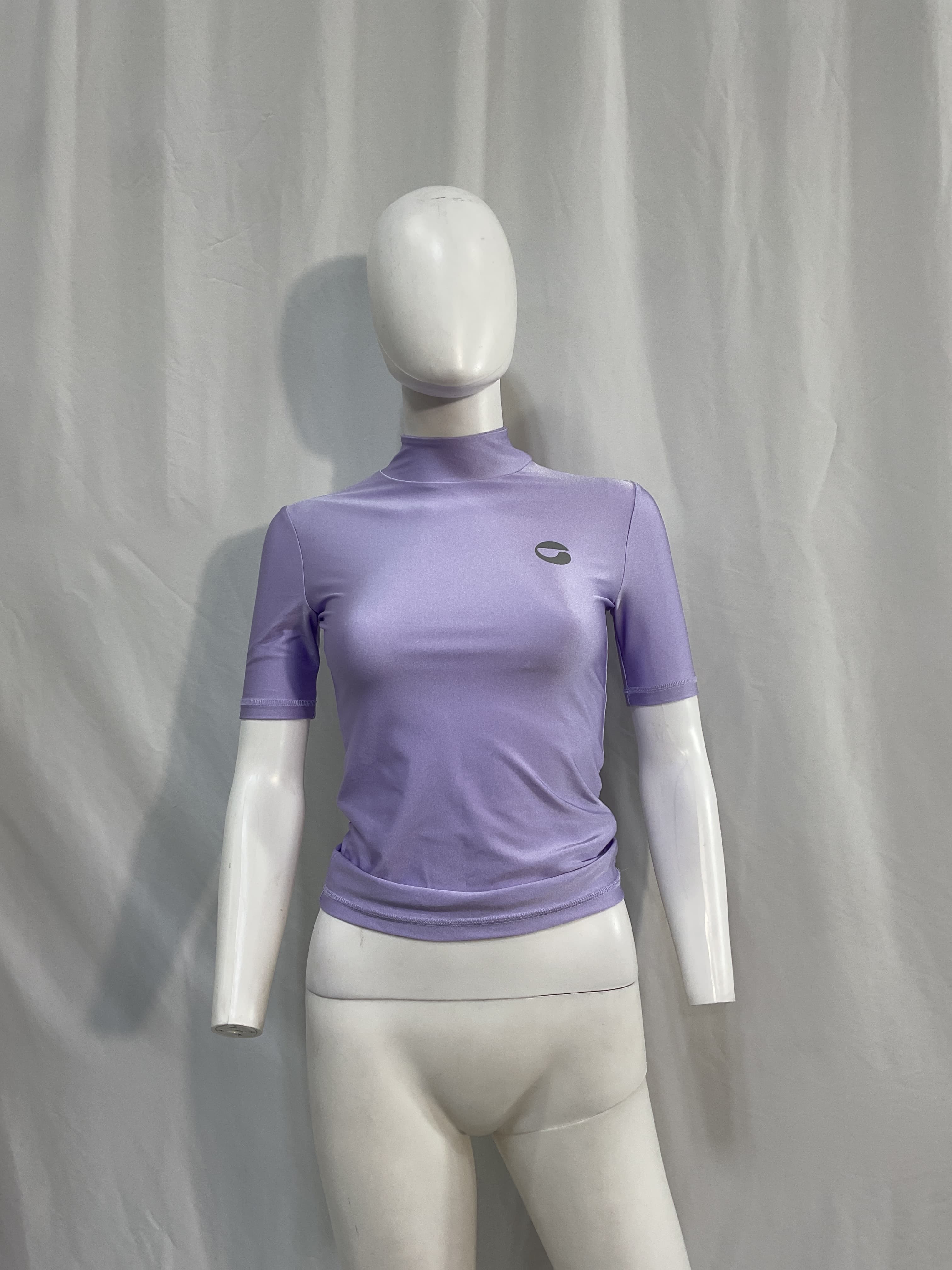 High Neck Top In Lilac - Image 2