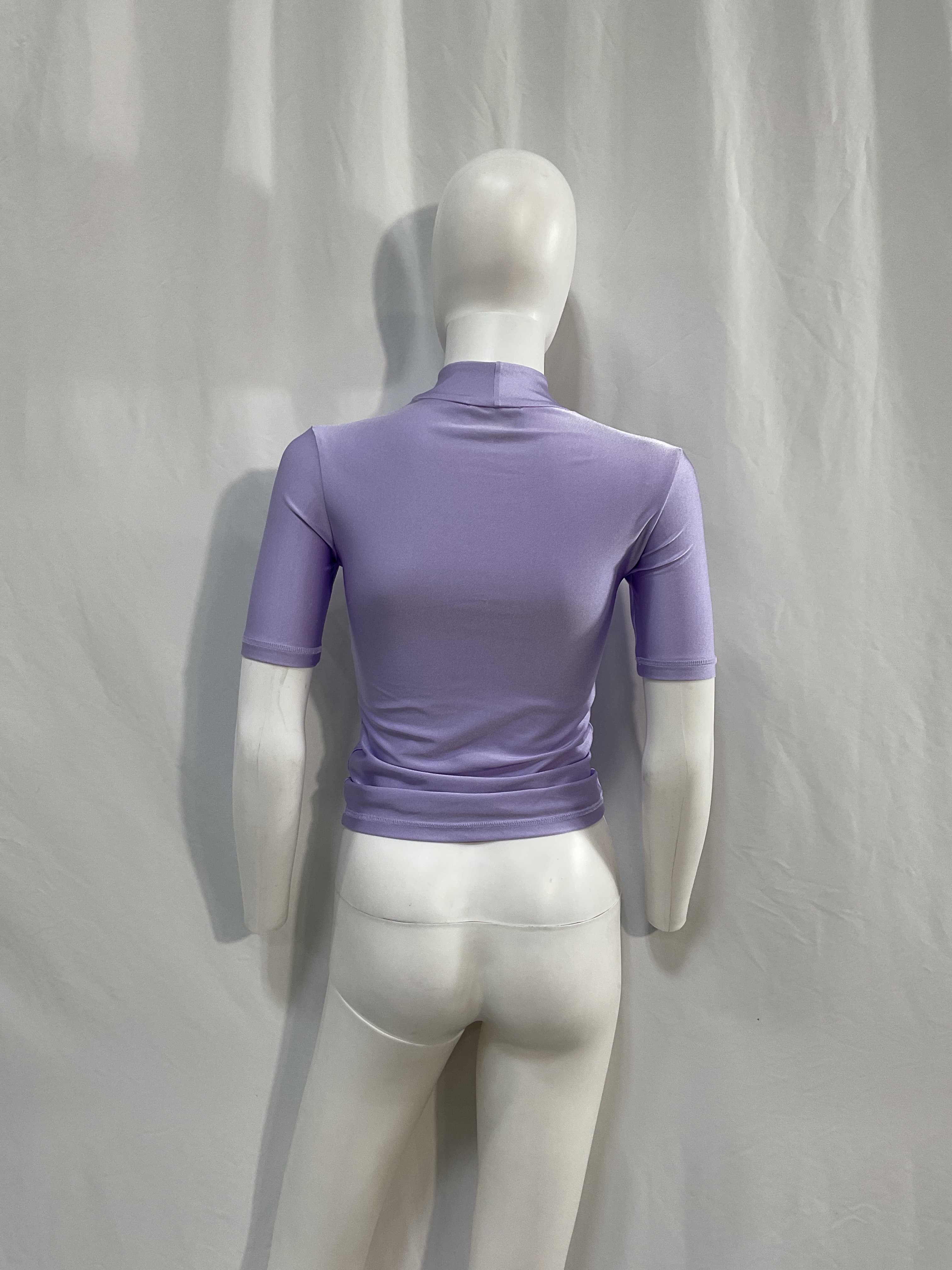 High Neck Top In Lilac - Image 4