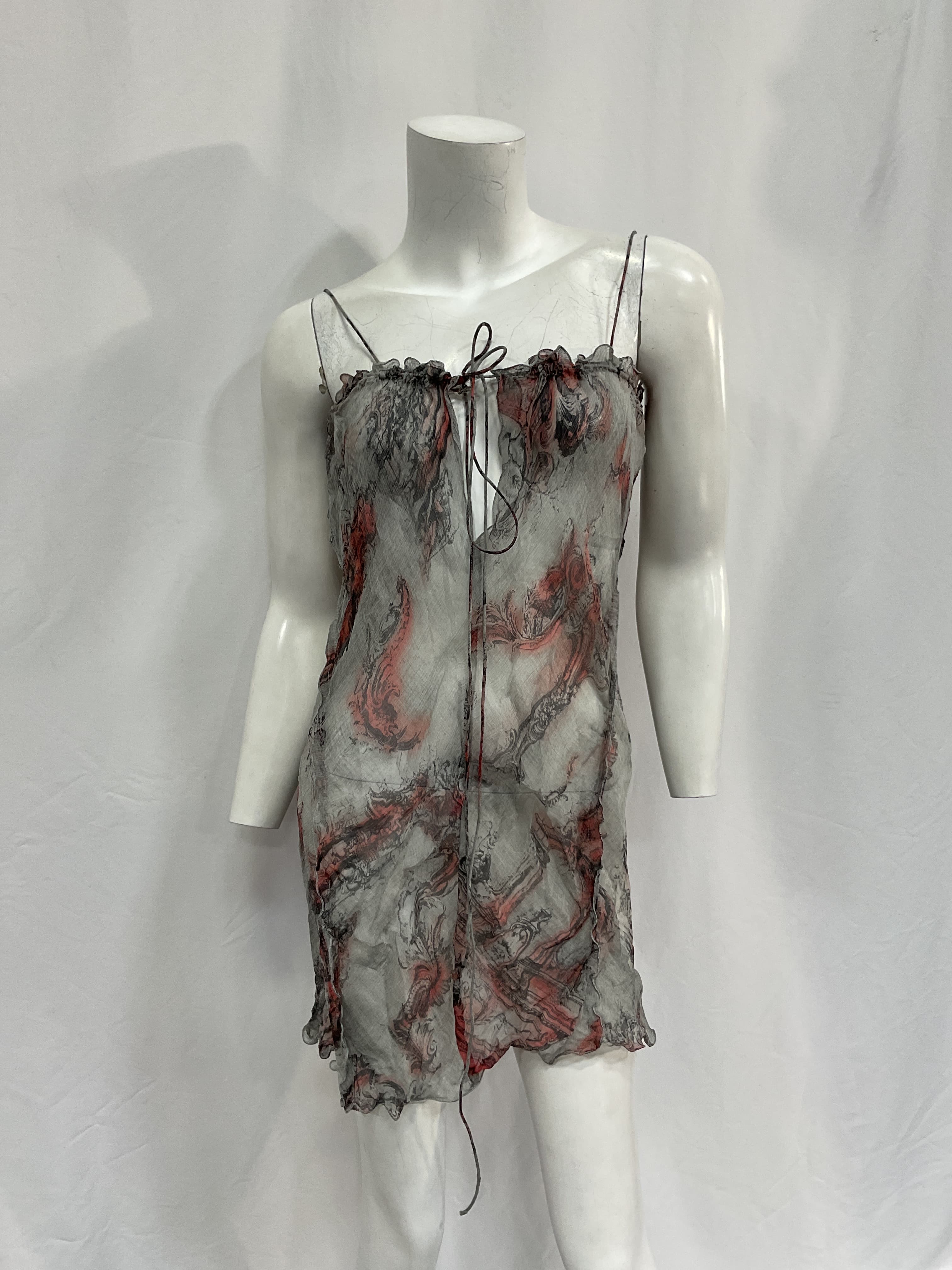 Desse Mini Dress In Grey - Image 2