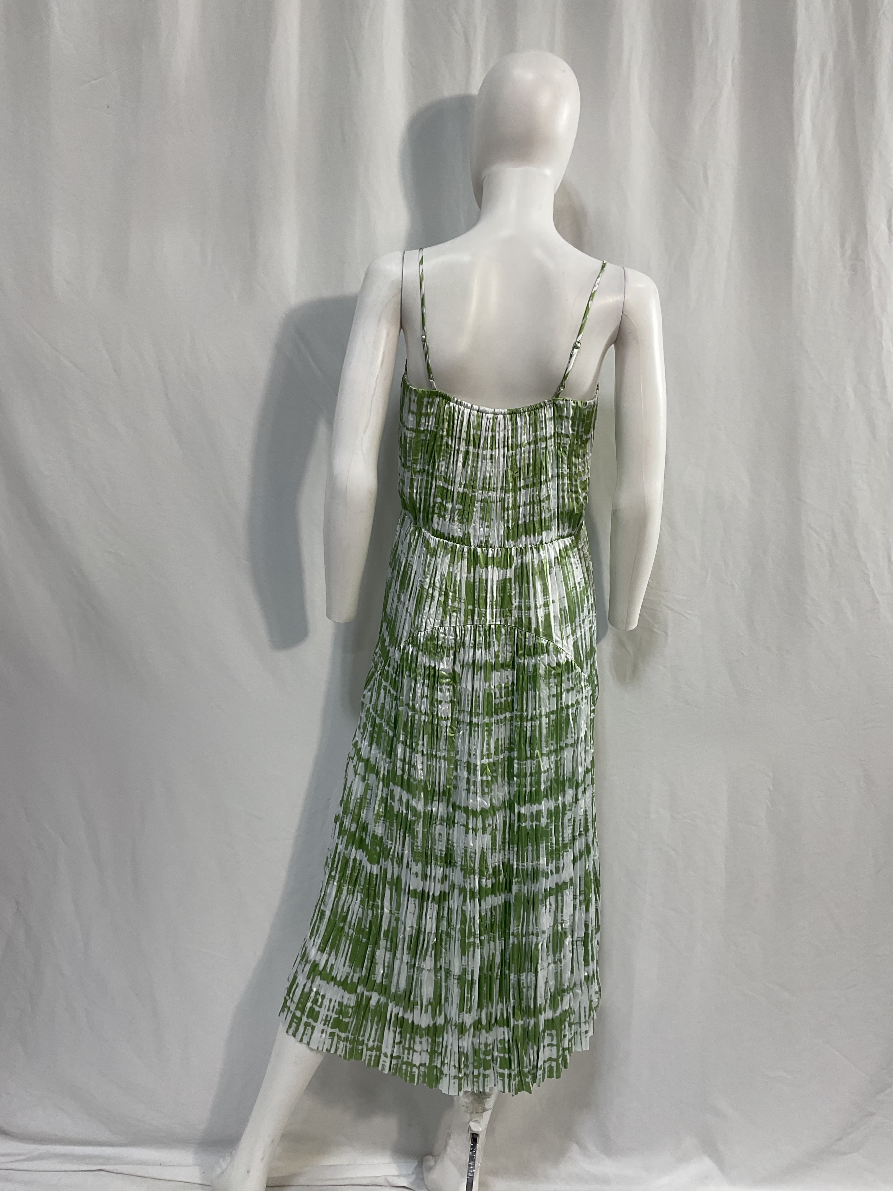 Tie-Dye Ruched Silk Midi Dress - Image 2