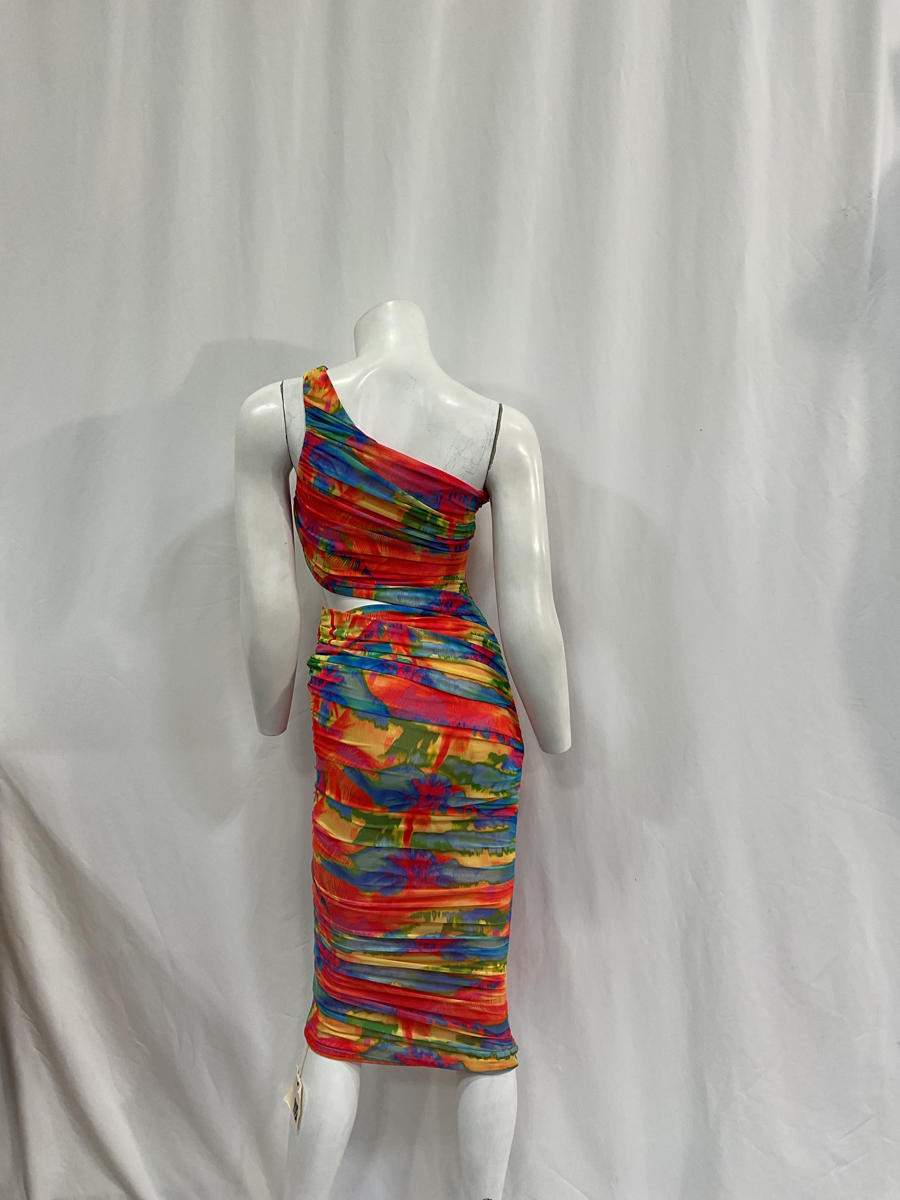 Imani Midi Dress In Abstract Palm - Image 2