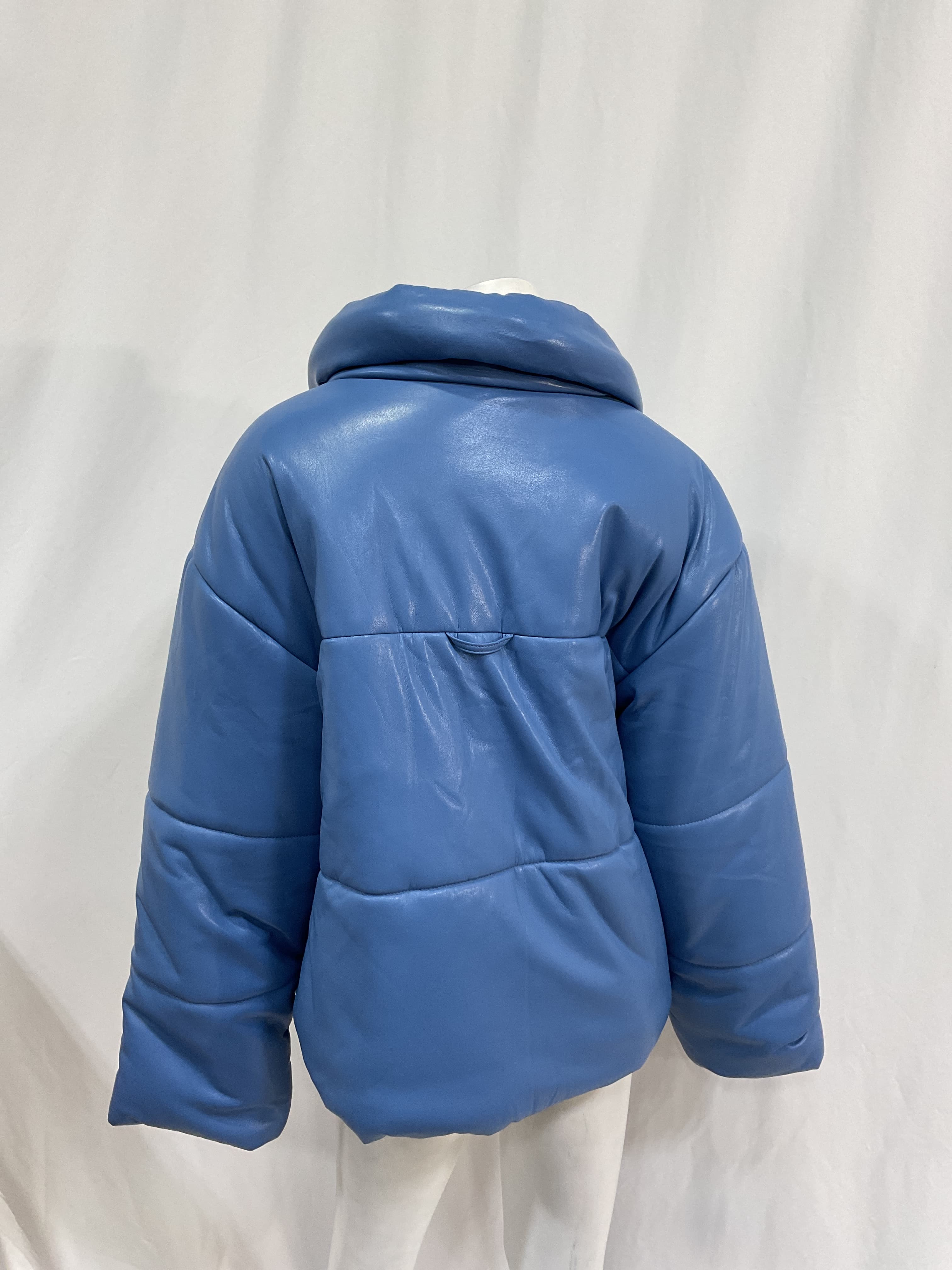 Hide Quilted Padded Vegan Leather Jacket - Image 3
