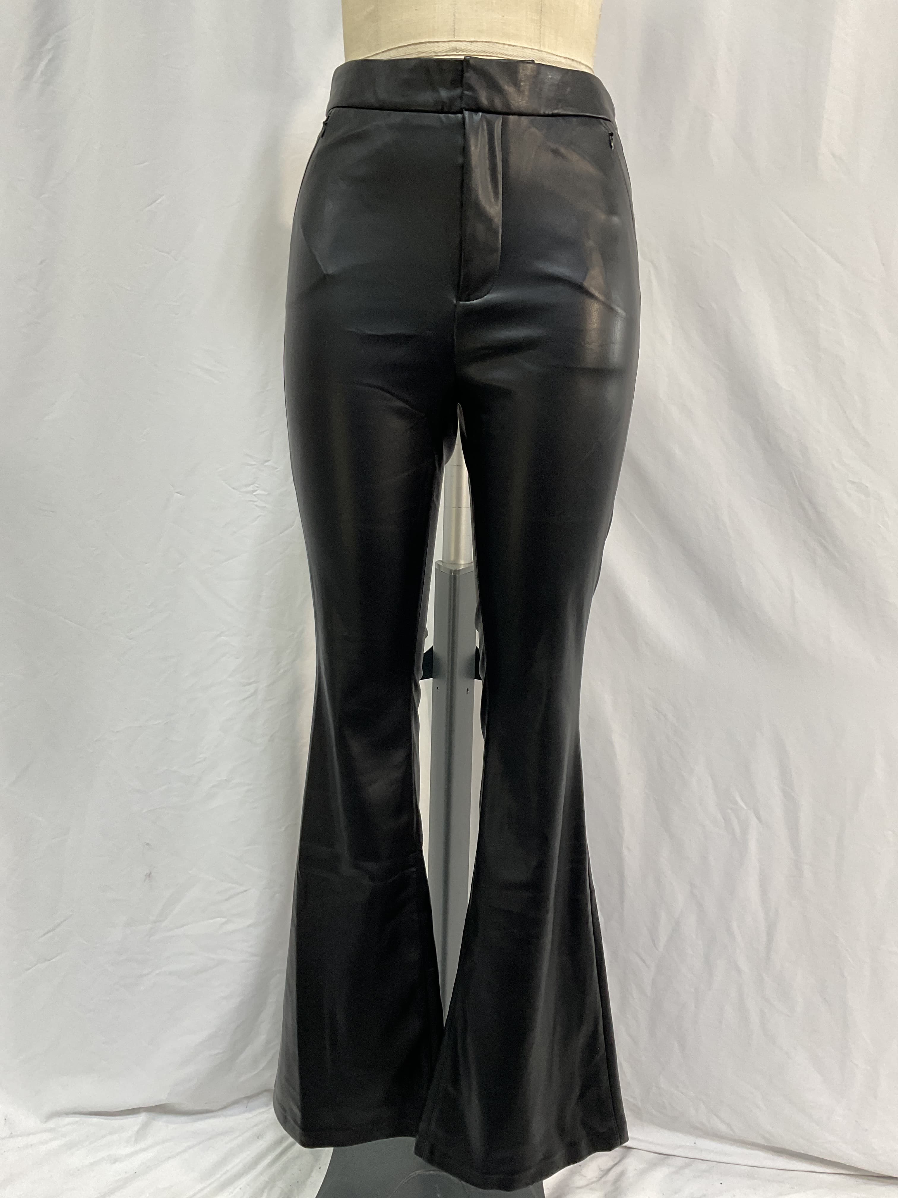 Good Flare Faux Leather Trousers - Image 3