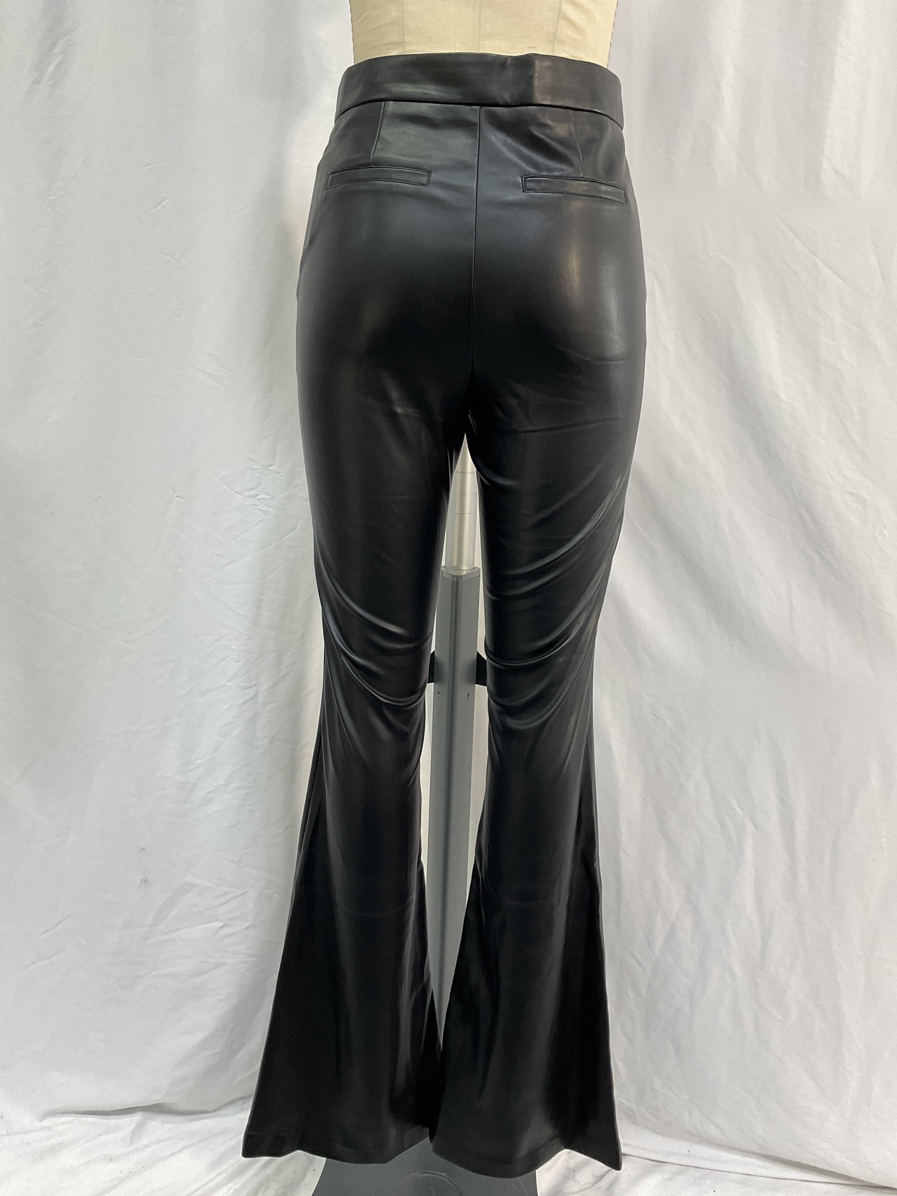 Good Flare Faux Leather Trousers - Image 2