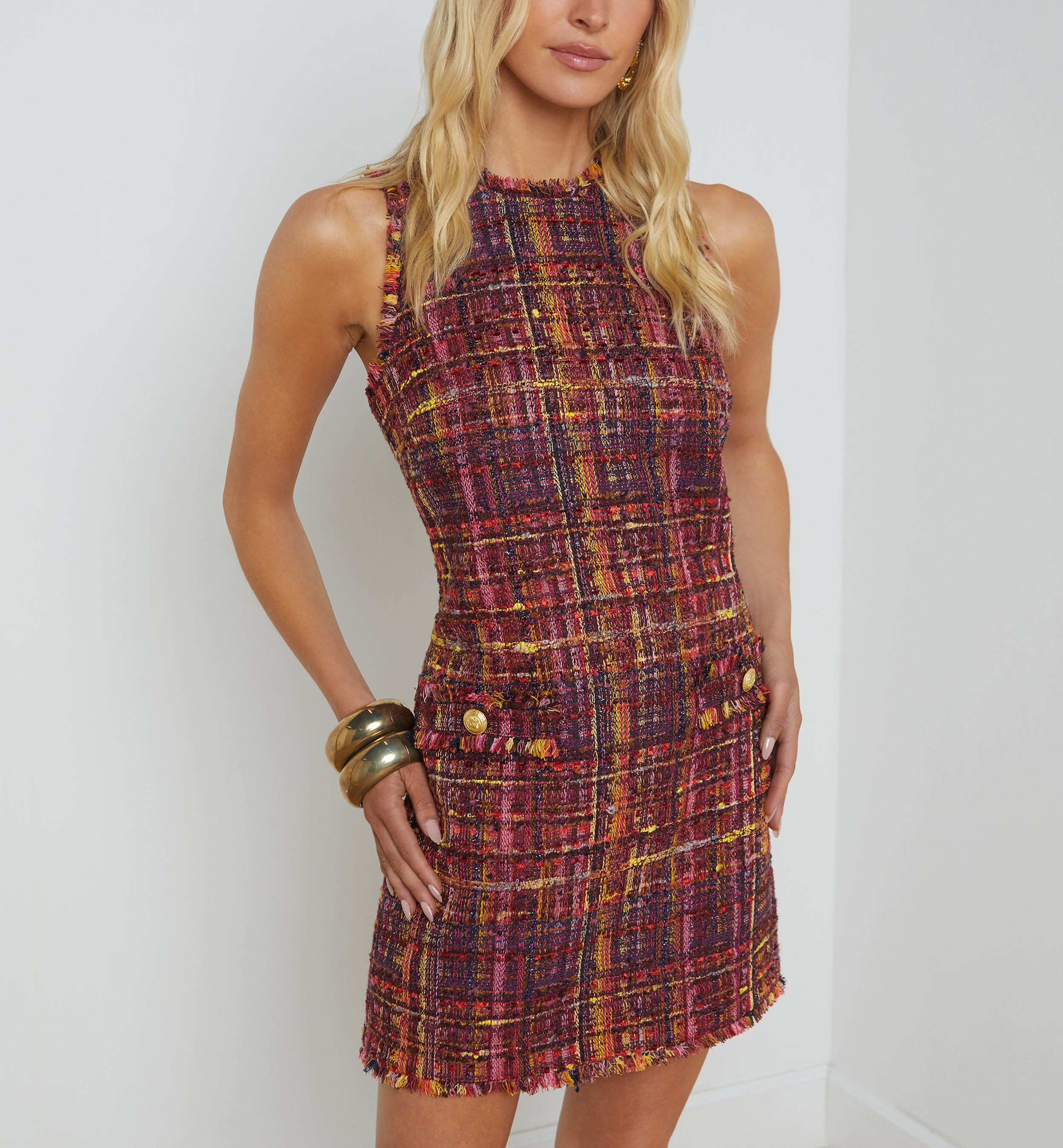 Florian Tweed Shift Dress - Image 4
