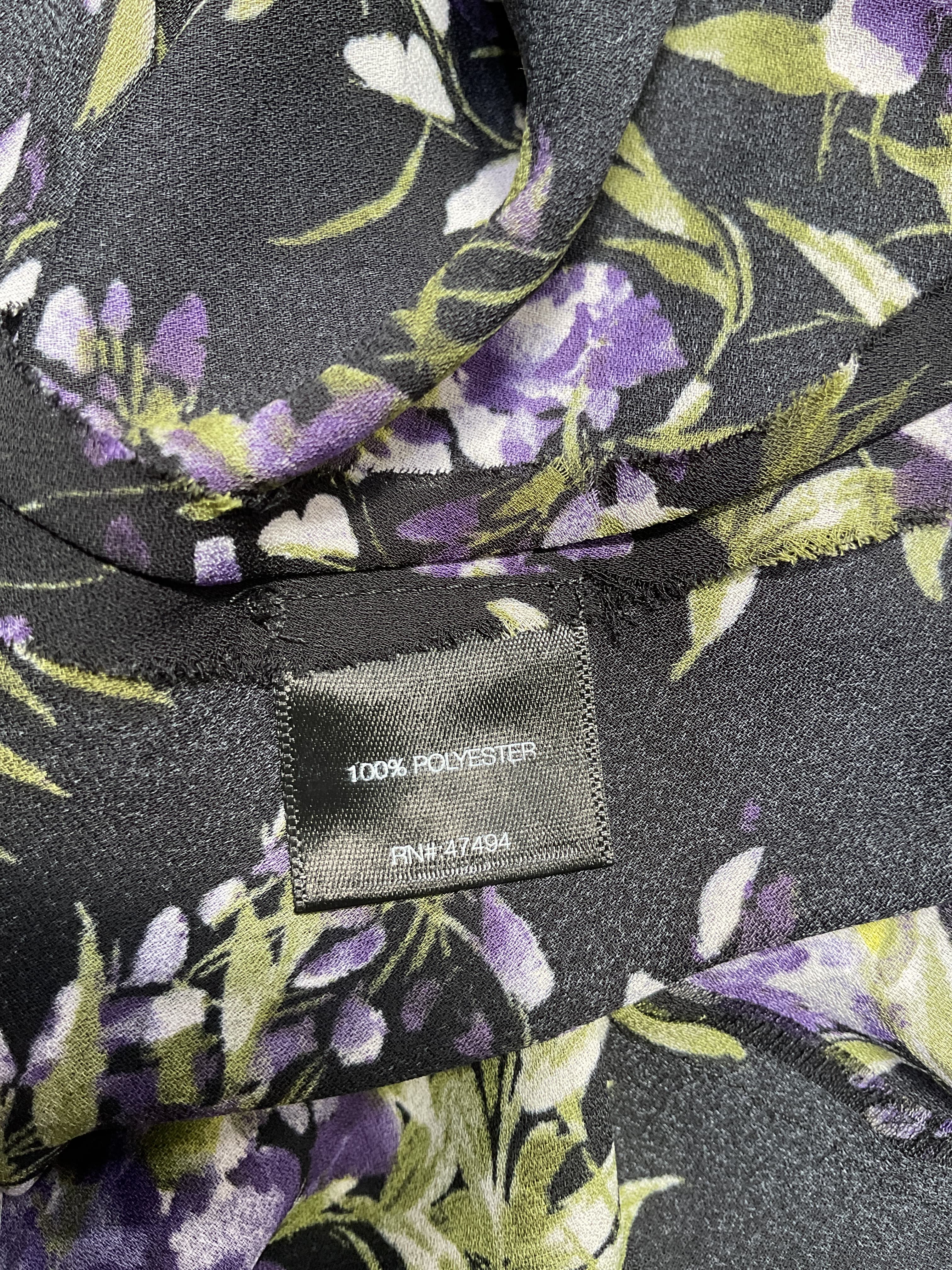 Draped Floral-Print Georgette Gown - Image 3
