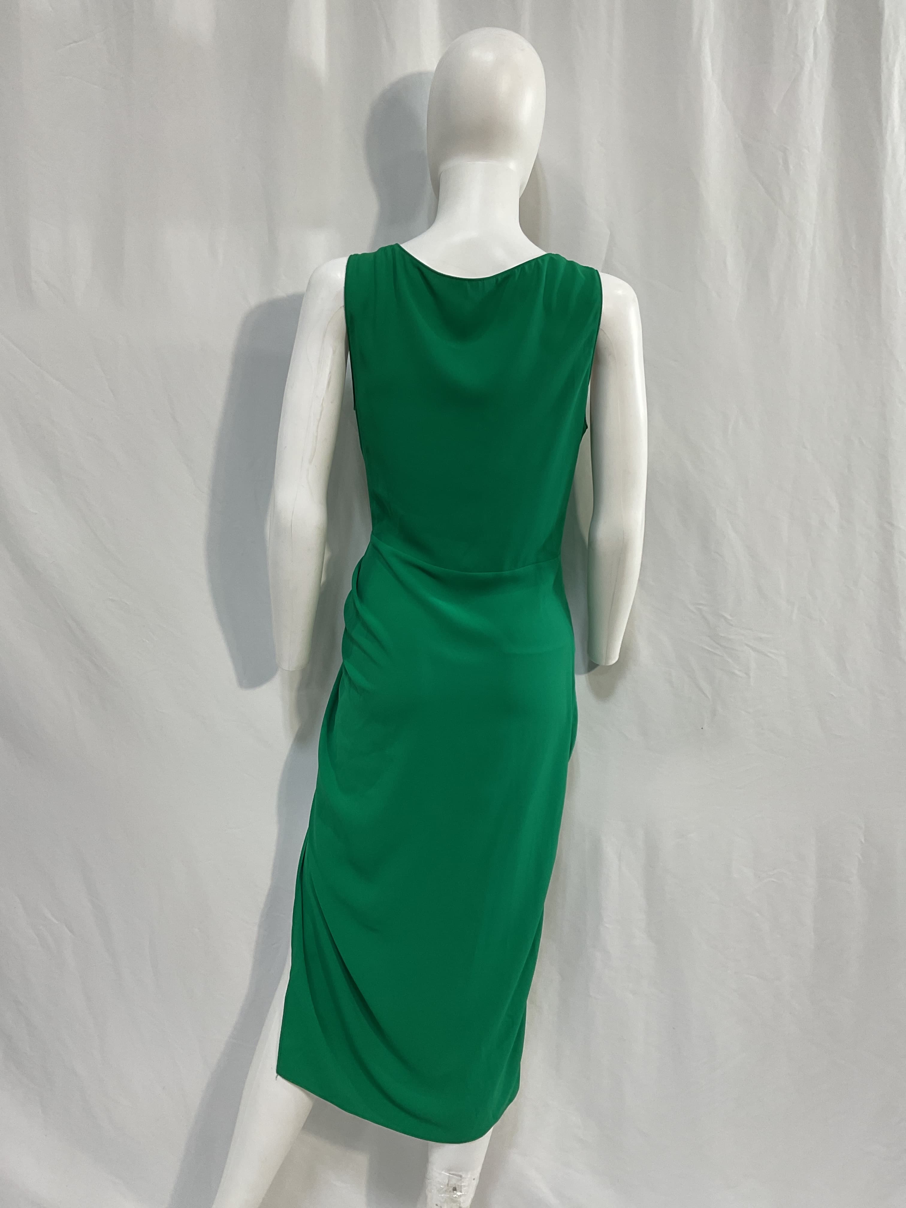 Pomona Dress In Dark Green - Image 2