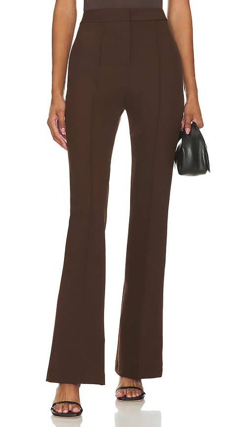 Dominga Pant In Dark Brown - Image 1