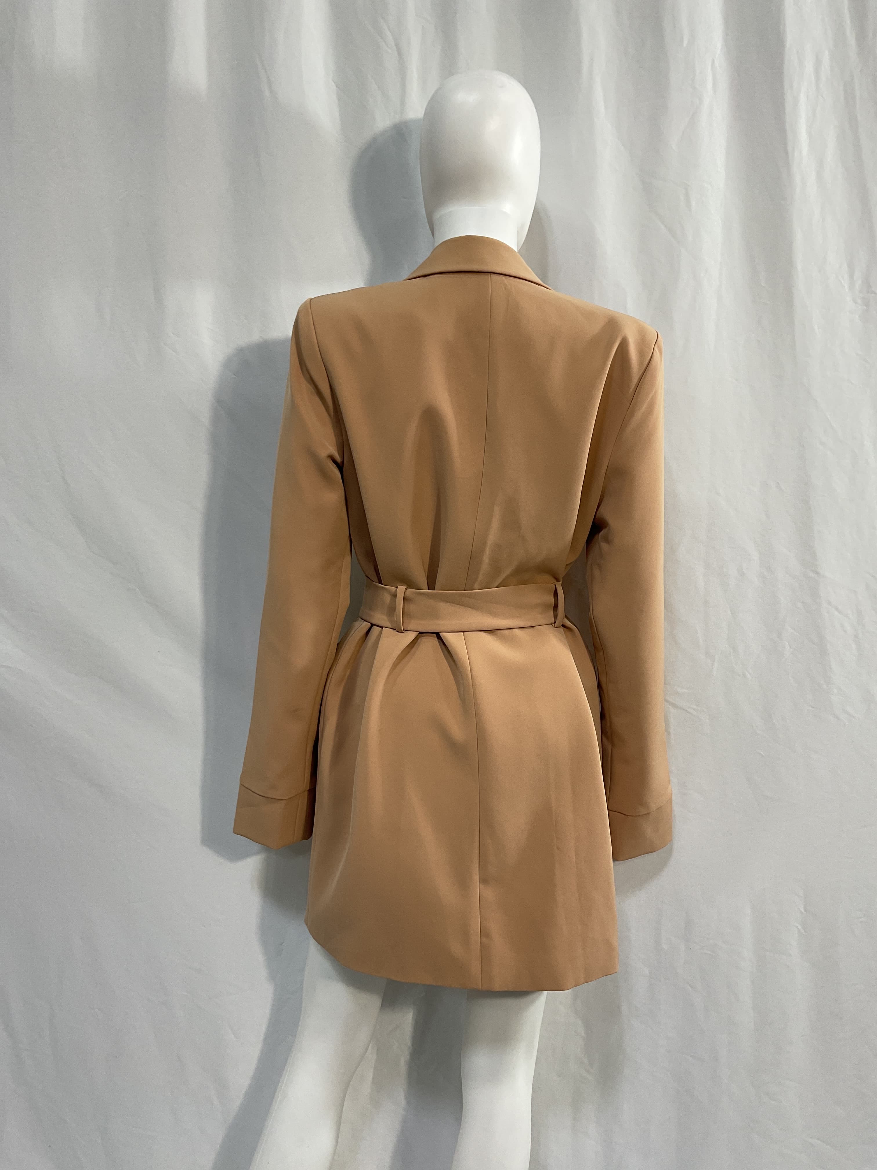 Davide Blazer Dress In Nude Toffee - Image 3