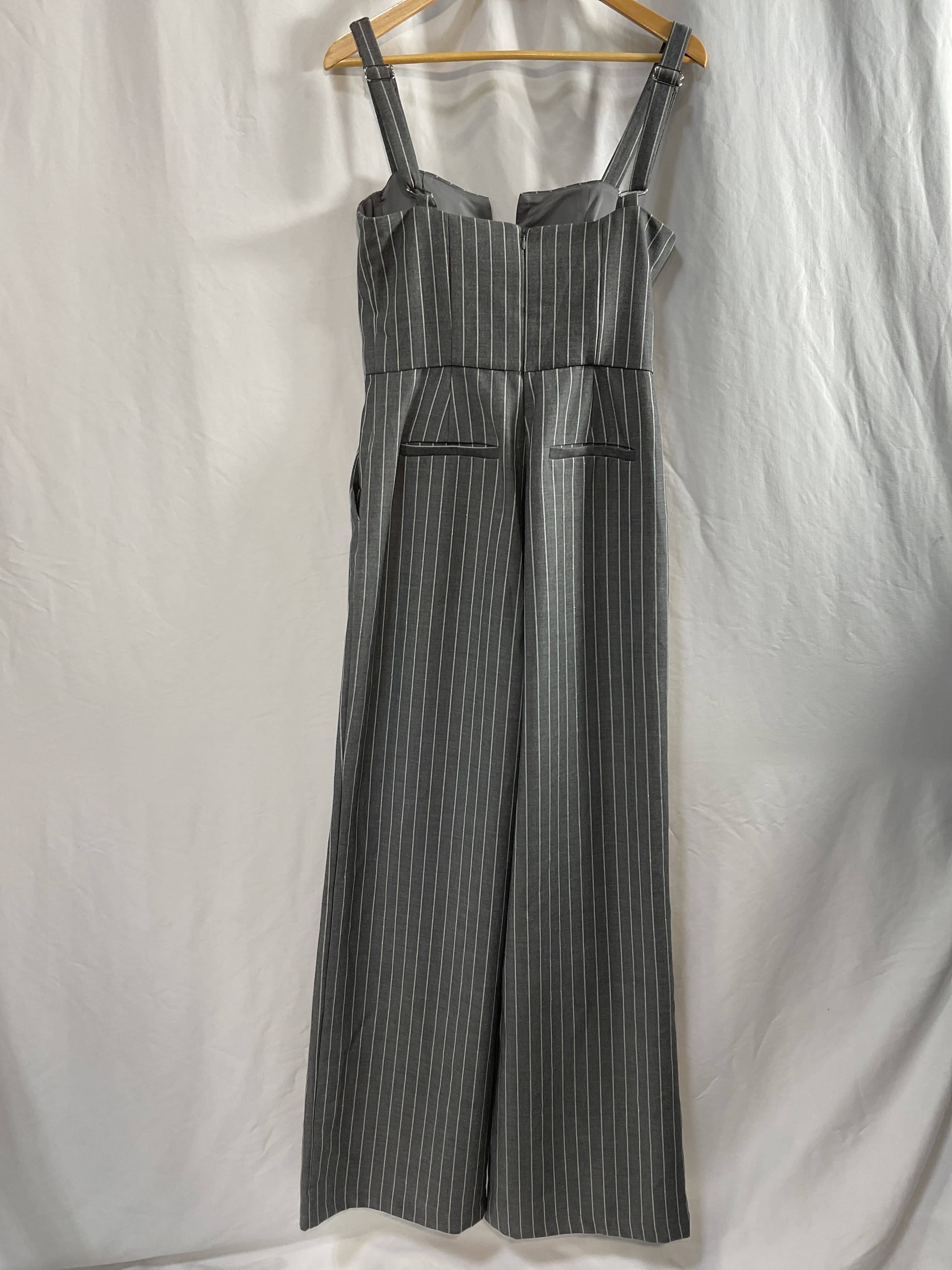 House Of Harlow 1960 X Revolve Oliviera Jumpsuit In Grey Lurex Stripe - Image 2
